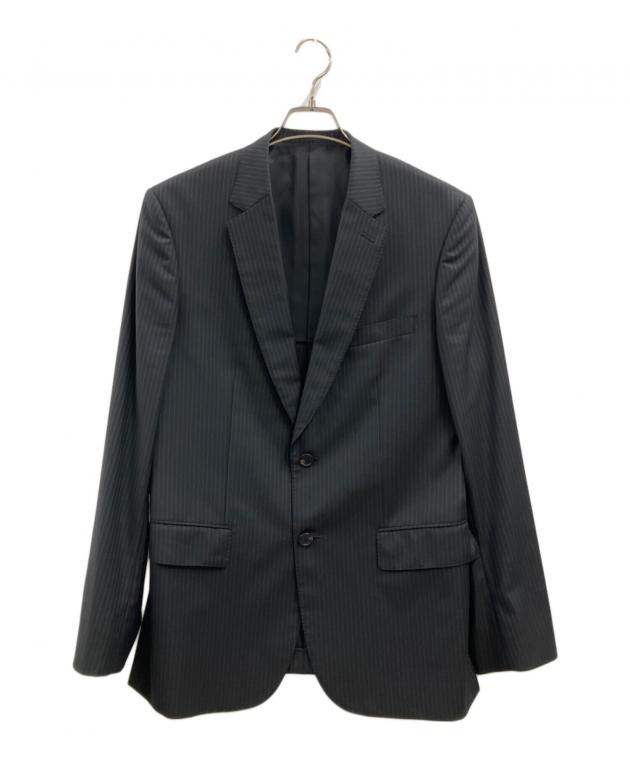 【中古】ポールスミス ブラック Paul Smith BLACK ストレッチコットン ドット 1つボタンスーツ セットアップ ネイビー【サイズ40】【レディース】 中古】ポールスミス ブラック Paul Smith BLACK ストレッチコットン