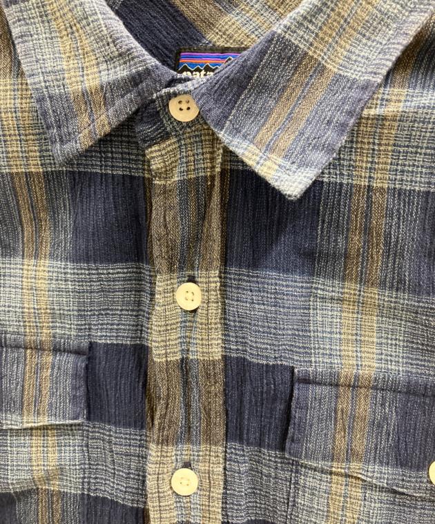 Patagoniaパタゴニア長袖コーデュロイシャツメンズブルー刺繍ロゴ 中古・古着通販】Patagonia (パタゴニア) 長袖シャツ ブルー サイズ:XS