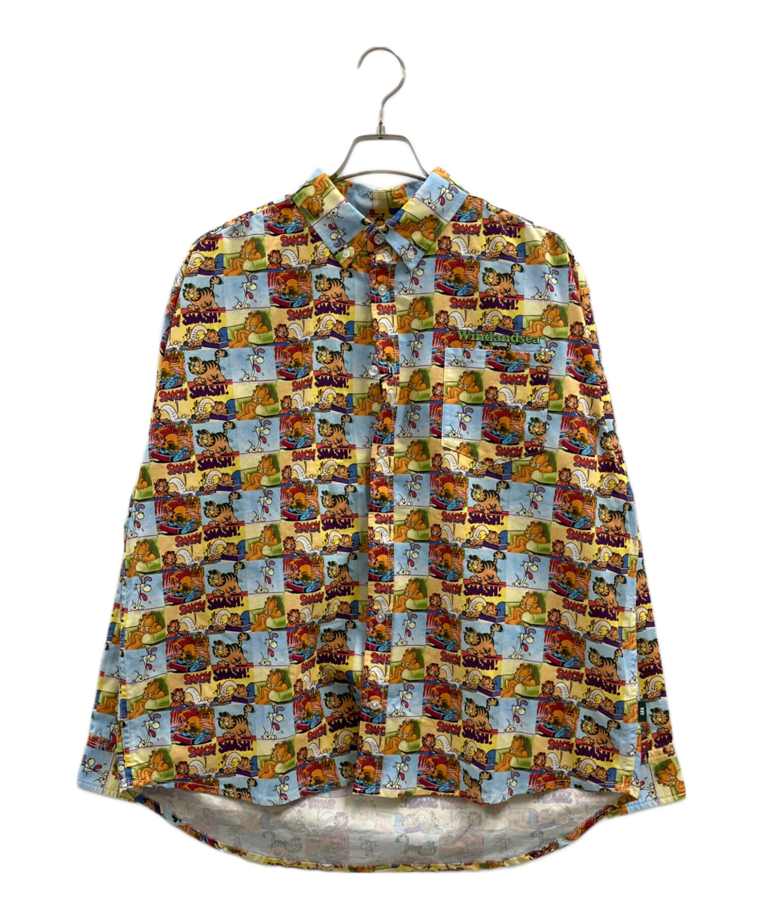 K*T様 Garfield x WIND AND SEA PATTERN長袖シャ 中古・古着通販】WIND AND SEA (ウィンダンシー) GARFIELD