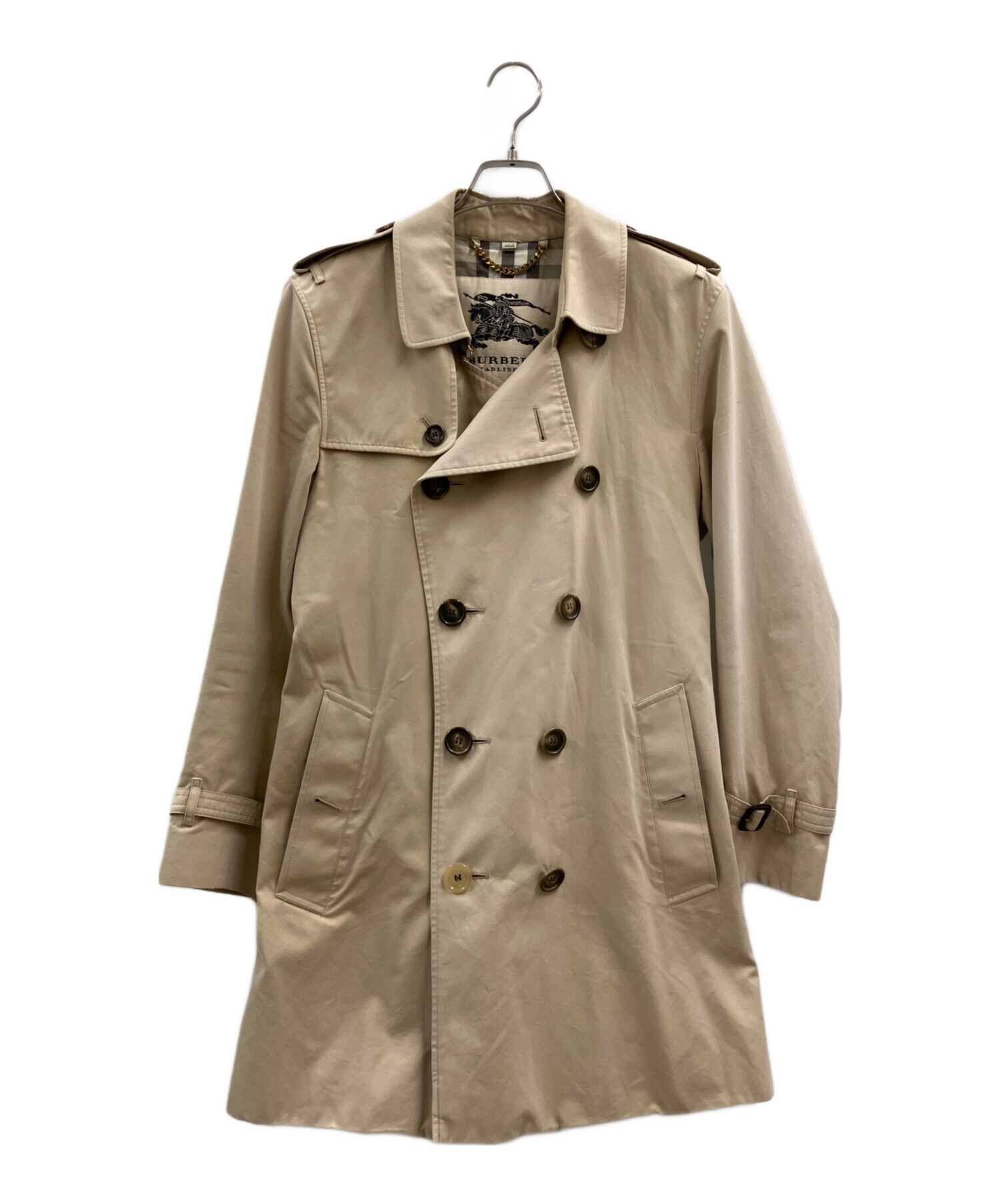 【バーバリー/BURBERRY】ベージュ トレンチコート 中古・古着通販】BURBERRY (バーバリー) BURBERRY THE KENSINGTON