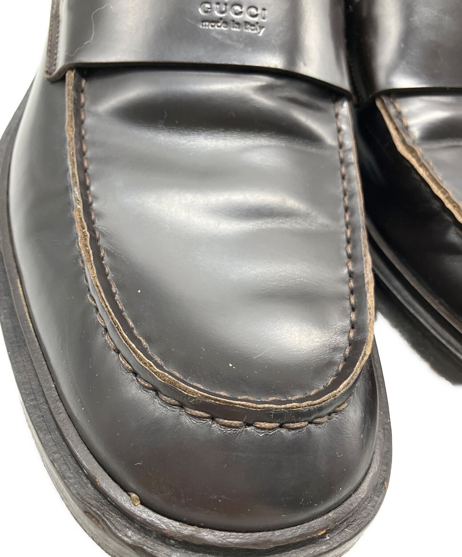 中古・古着通販】GUCCI (グッチ) GUCCI ローファー ブラウン サイズ
