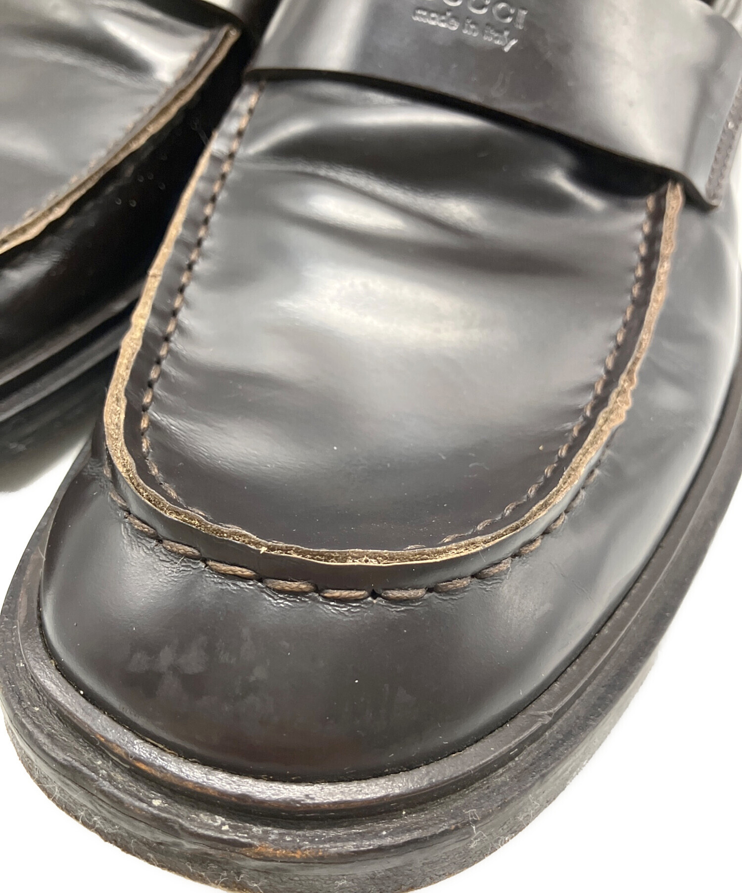 中古・古着通販】GUCCI (グッチ) GUCCI ローファー ブラウン サイズ