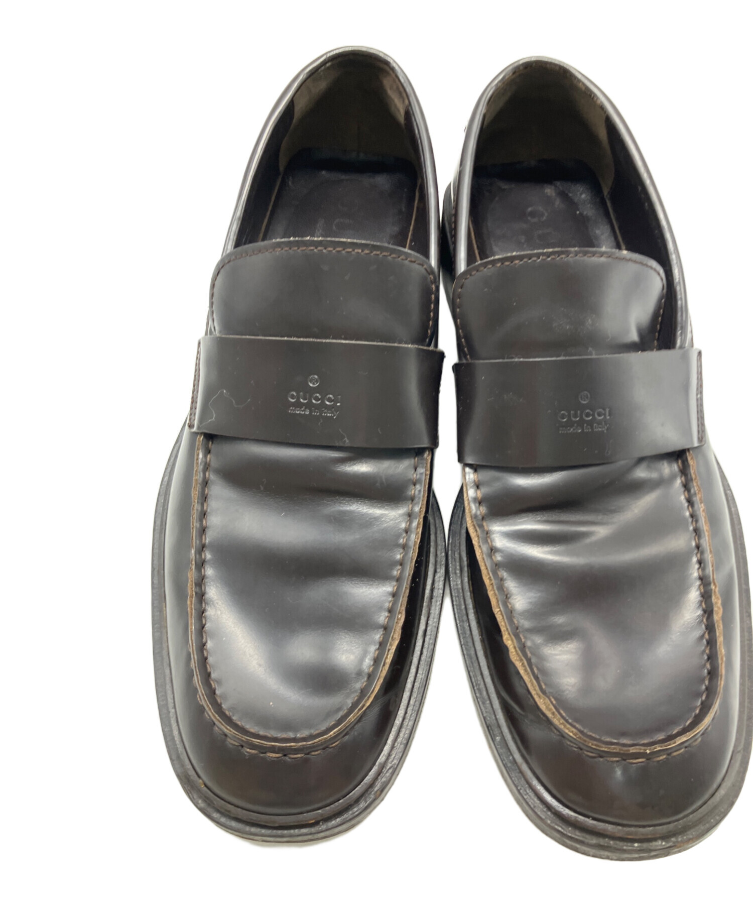 中古・古着通販】GUCCI (グッチ) GUCCI ローファー ブラウン サイズ