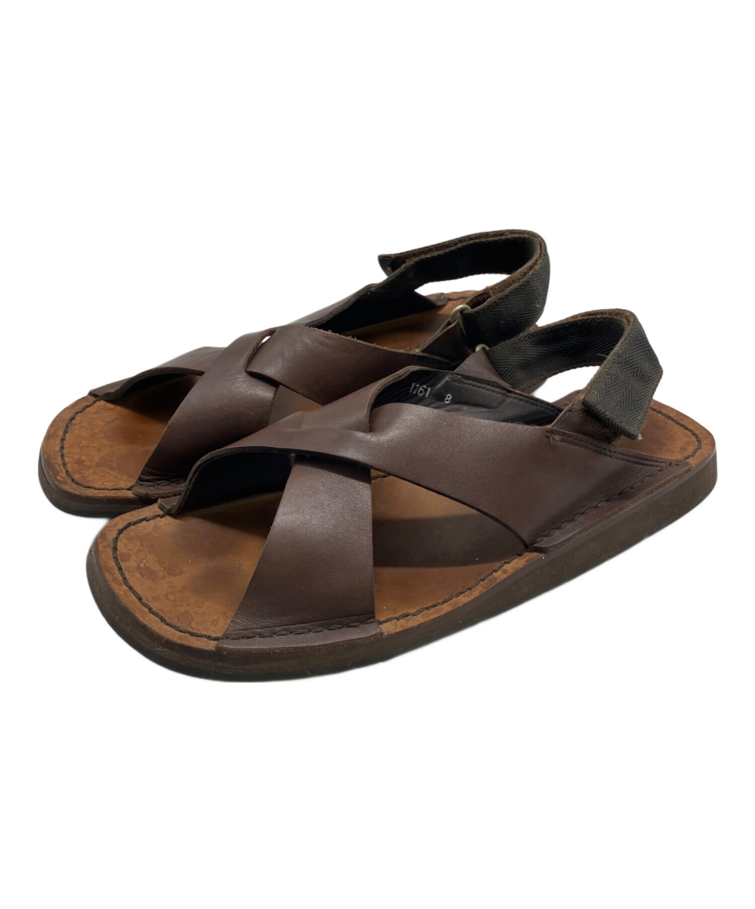 【希少】PRADA プラダ ヴィンテージ アーカイブ レザー サンダル ブラウン 中古・古着通販】PRADA (プラダ) PRADA レザーサンダル ブラウン
