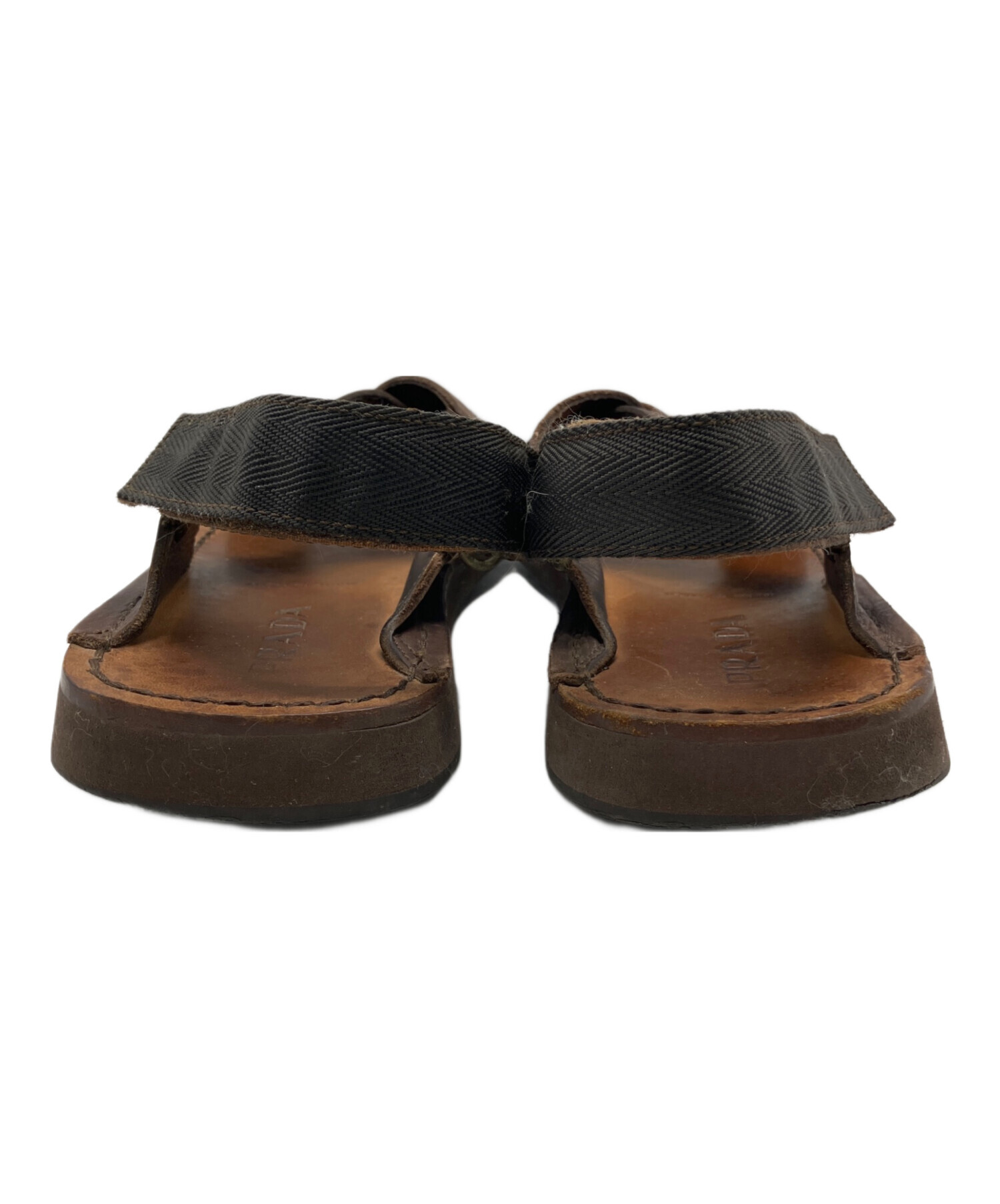 中古・古着通販】PRADA (プラダ) PRADA レザーサンダル ブラウン