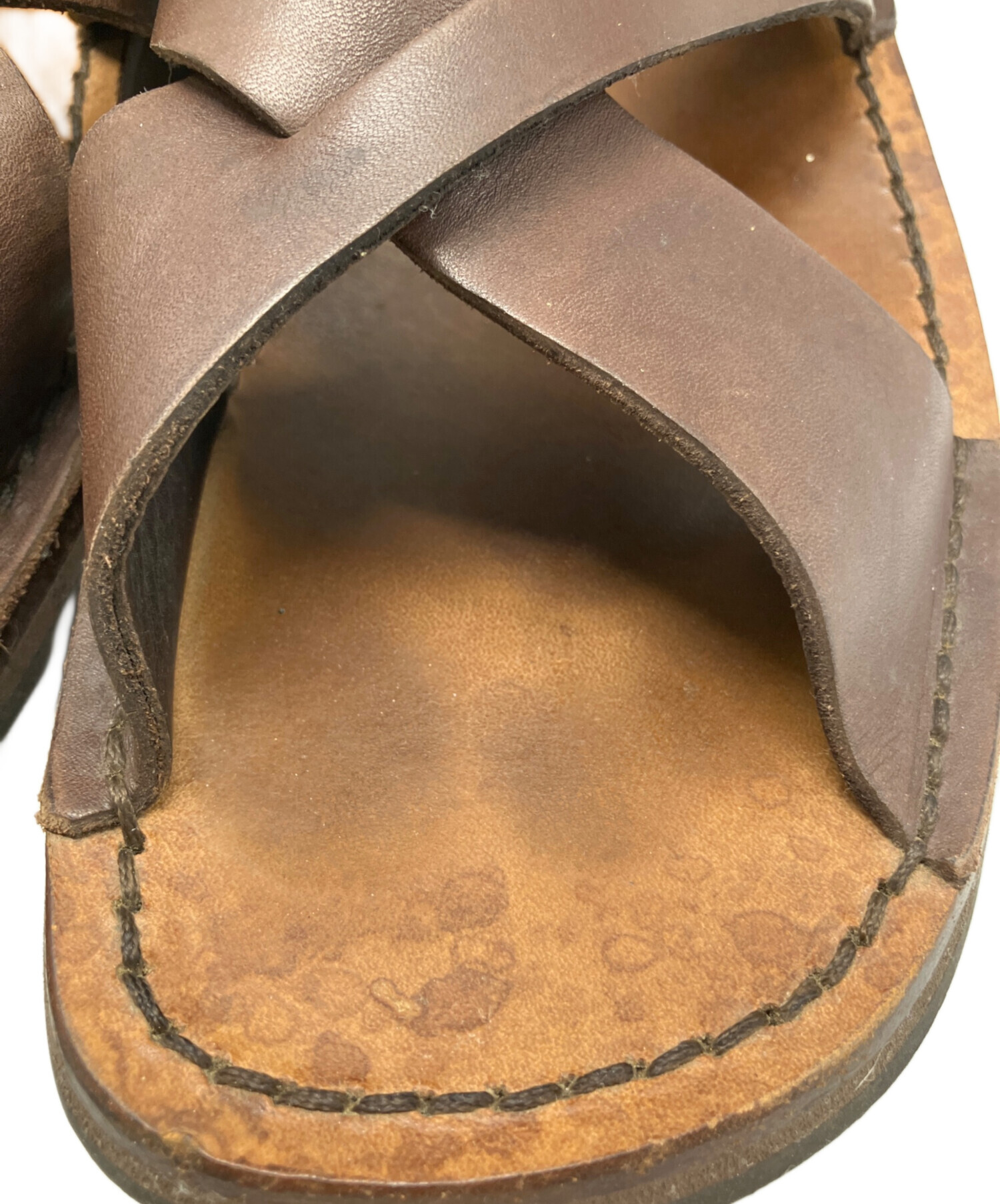 中古・古着通販】PRADA (プラダ) PRADA レザーサンダル ブラウン