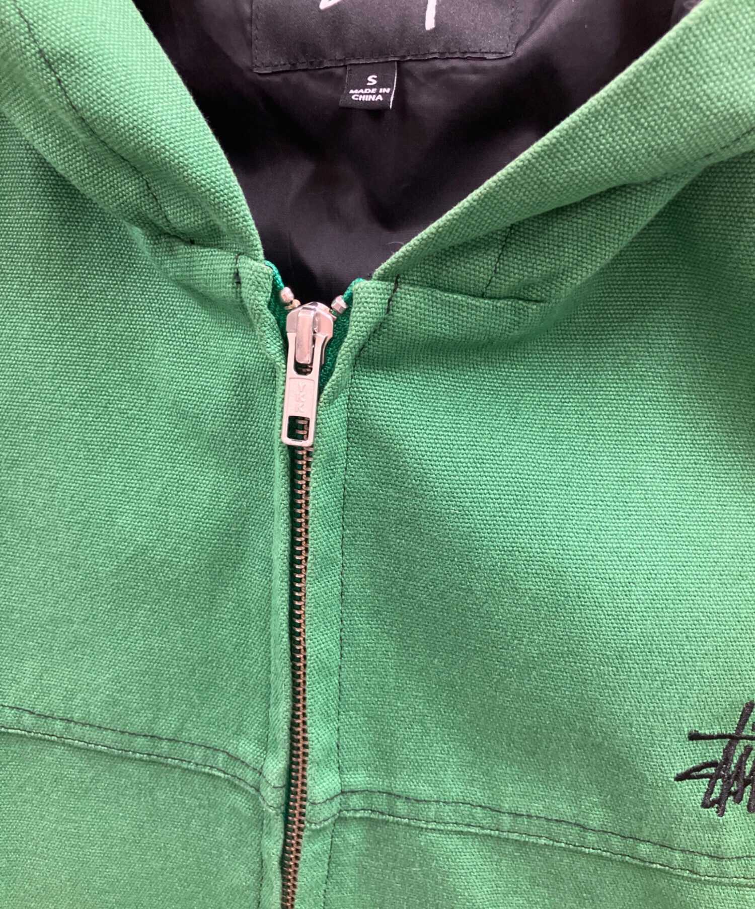 中古・古着通販】stussy (ステューシー) Canvas Work Jacket グリーン