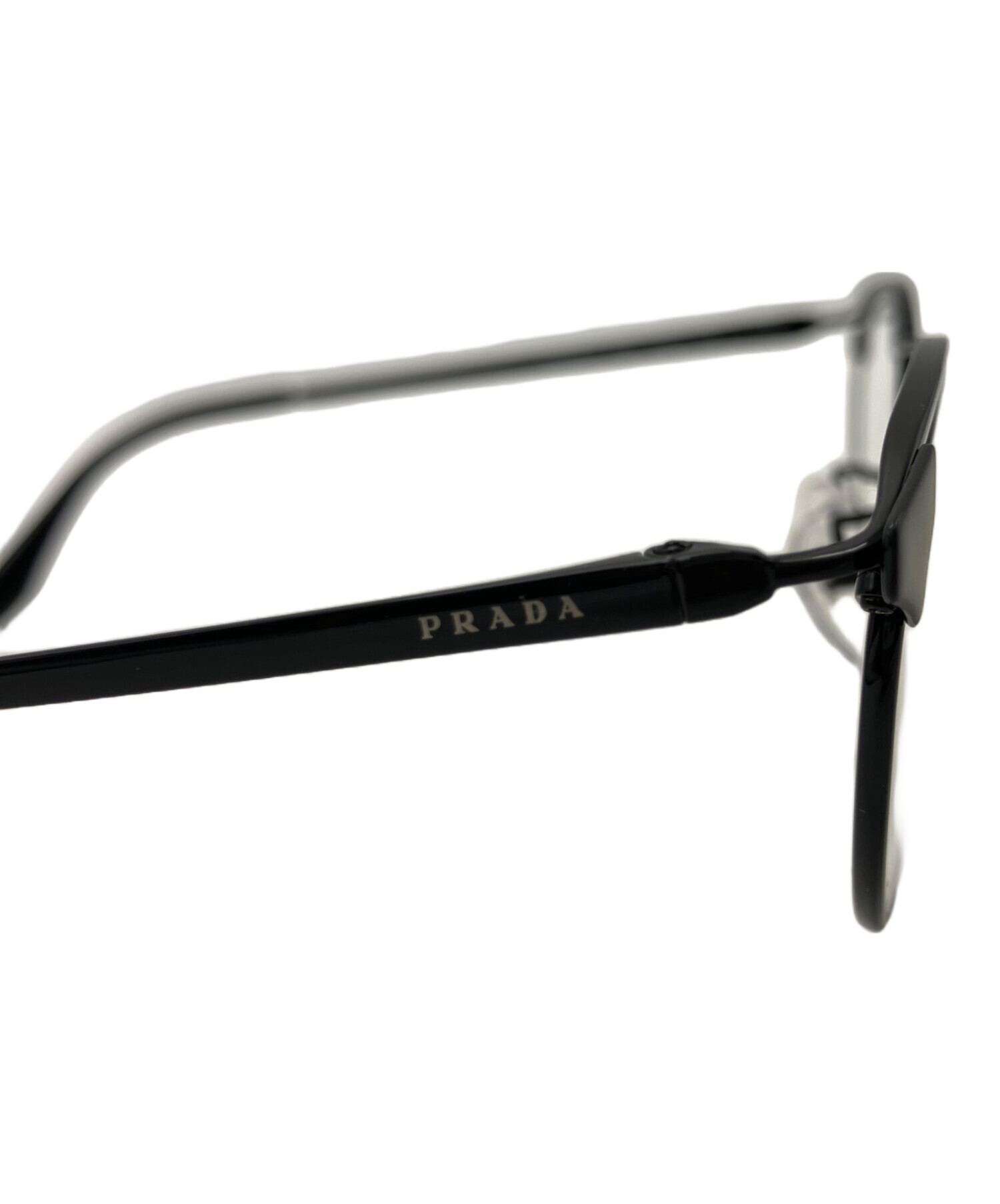 PRADA 伊達メガネ 中古・古着通販】PRADA (プラダ) PRADA 伊達眼鏡 ブラック｜ブランド