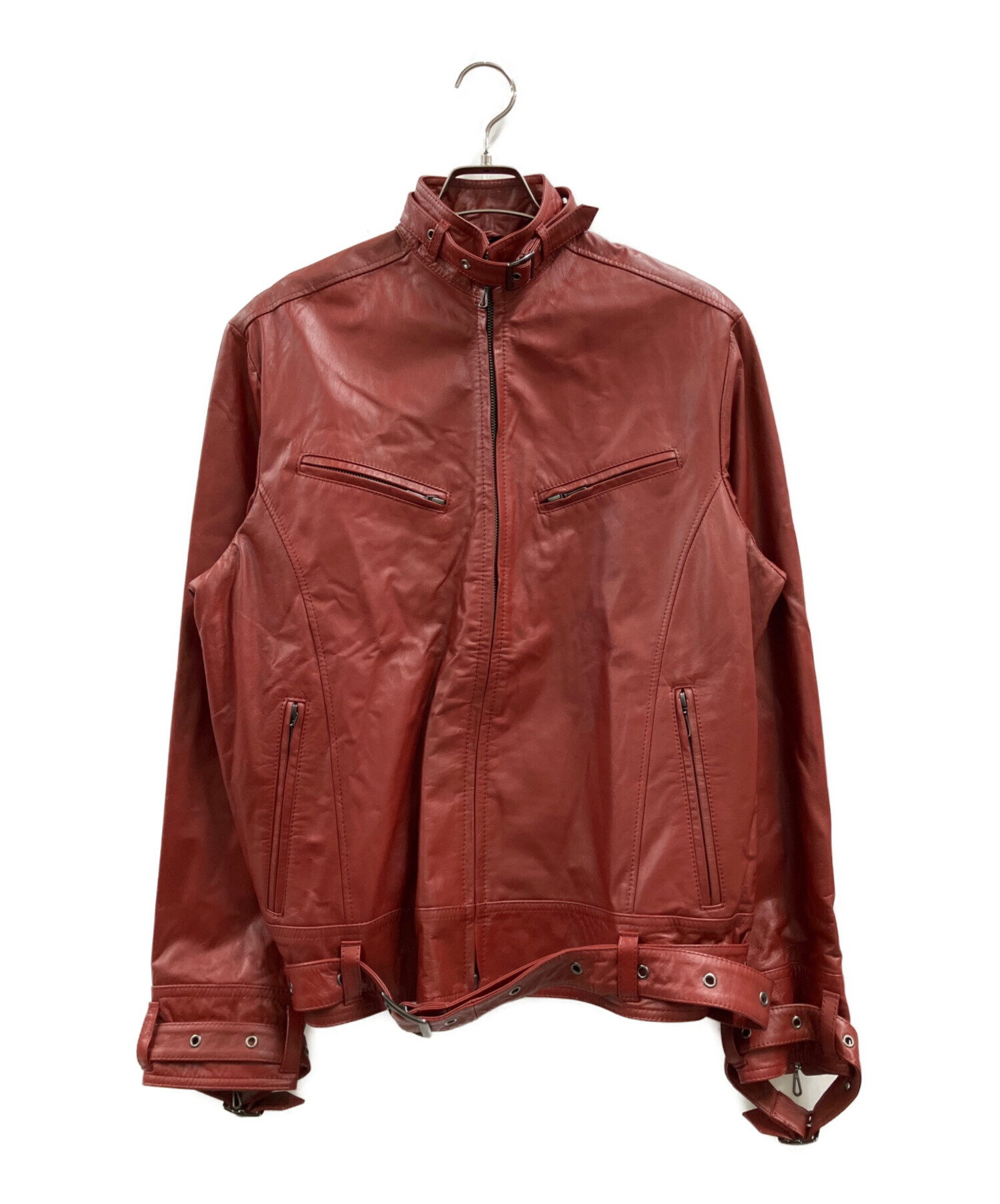 中古・古着通販】SCHAFFEN (シャッフェン) レザージャケット レッド