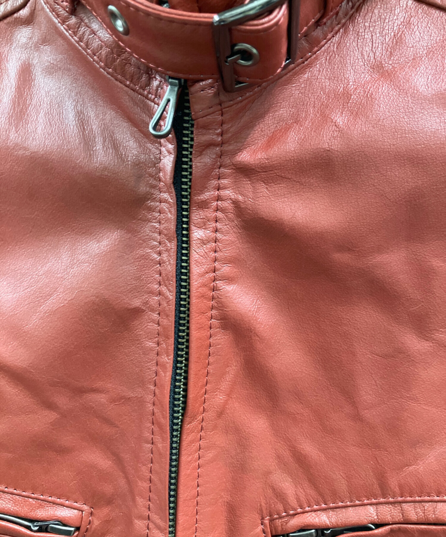 中古・古着通販】SCHAFFEN (シャッフェン) レザージャケット レッド
