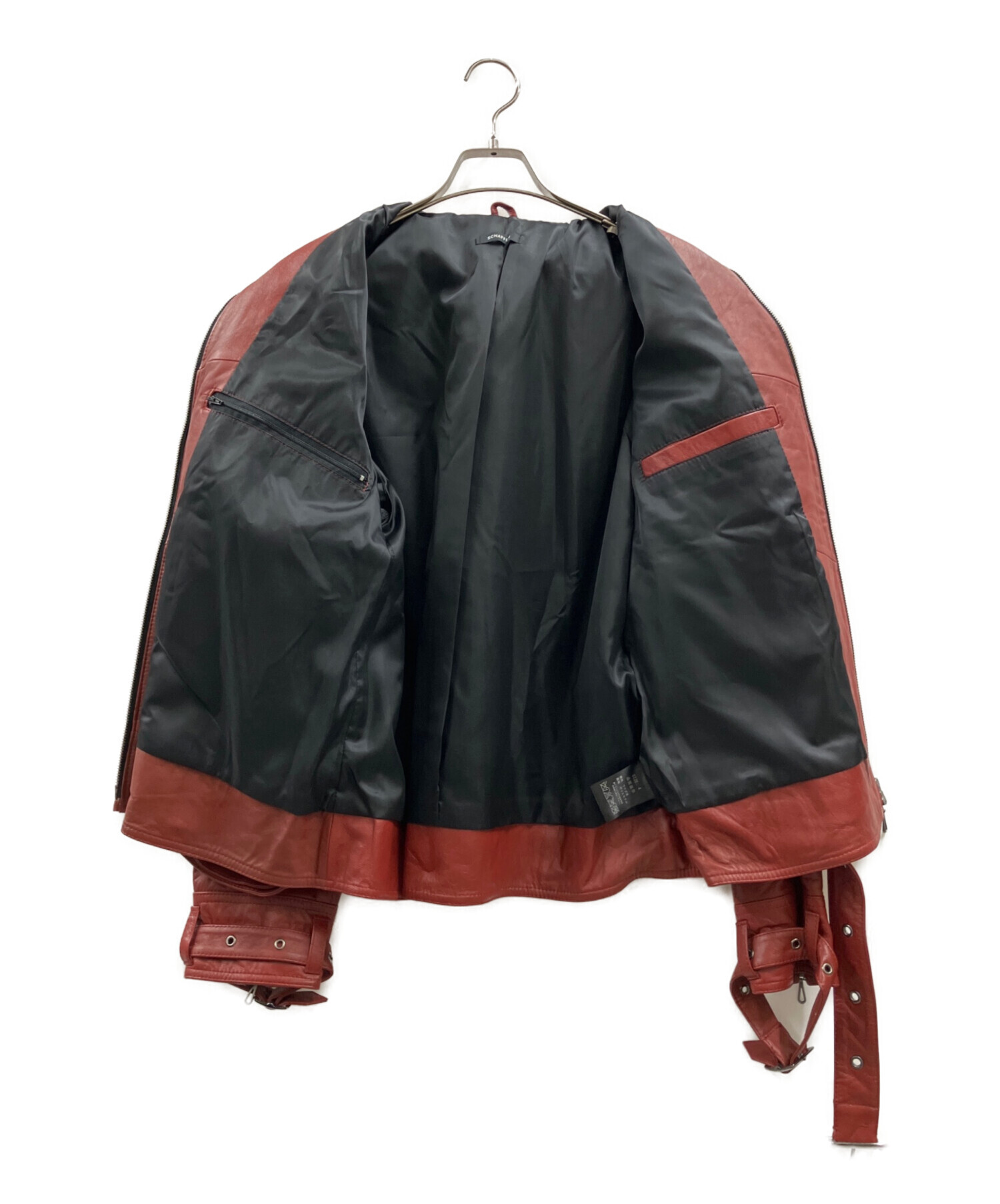 中古・古着通販】SCHAFFEN (シャッフェン) レザージャケット レッド