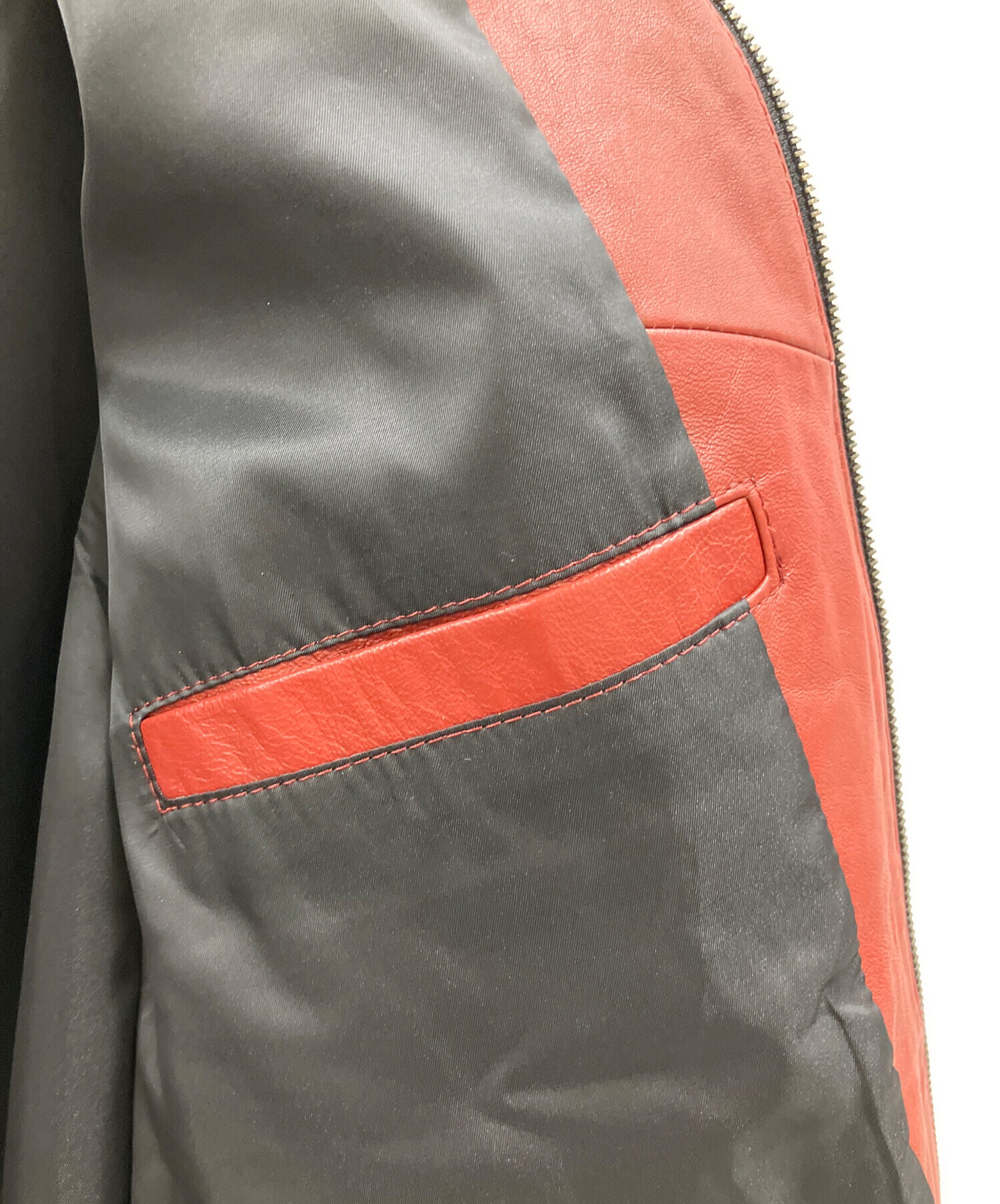中古・古着通販】SCHAFFEN (シャッフェン) レザージャケット レッド