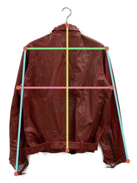 【超激レア】SCHAFFEN シングル レザー ジャケット レッド ラクダ革 中古・古着通販】SCHAFFEN (シャッフェン) レザージャケット レッド