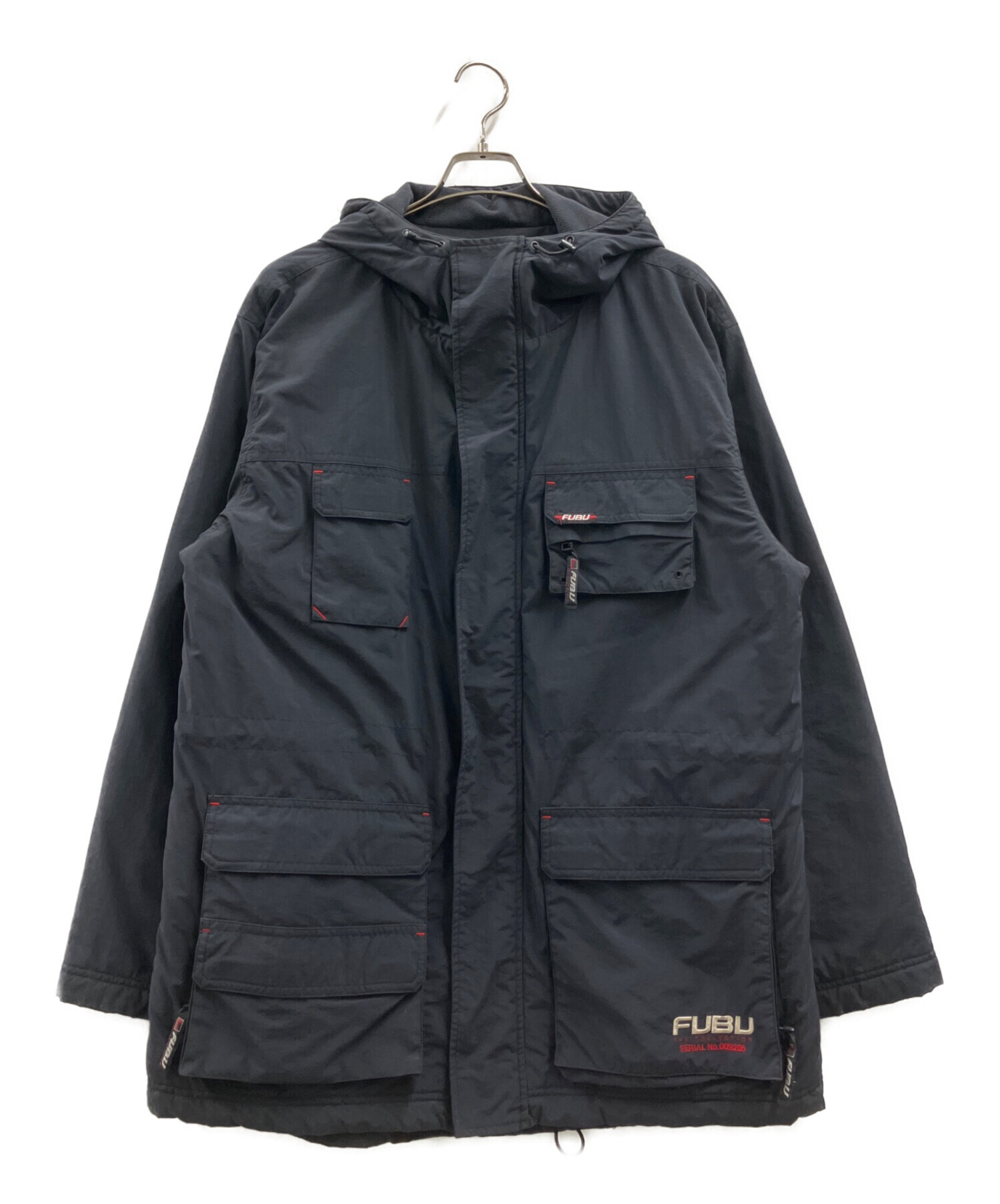 中古・古着通販】FUBU (フブ) 中綿ジャケット ブラック サイズ:L 