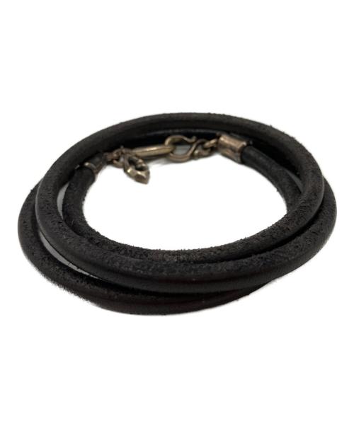 GARNI ガルニ ブラックレザーブレスレット 中古・古着通販】GARNI (ガルニ) GARNI 3連ブレスレット ブラック