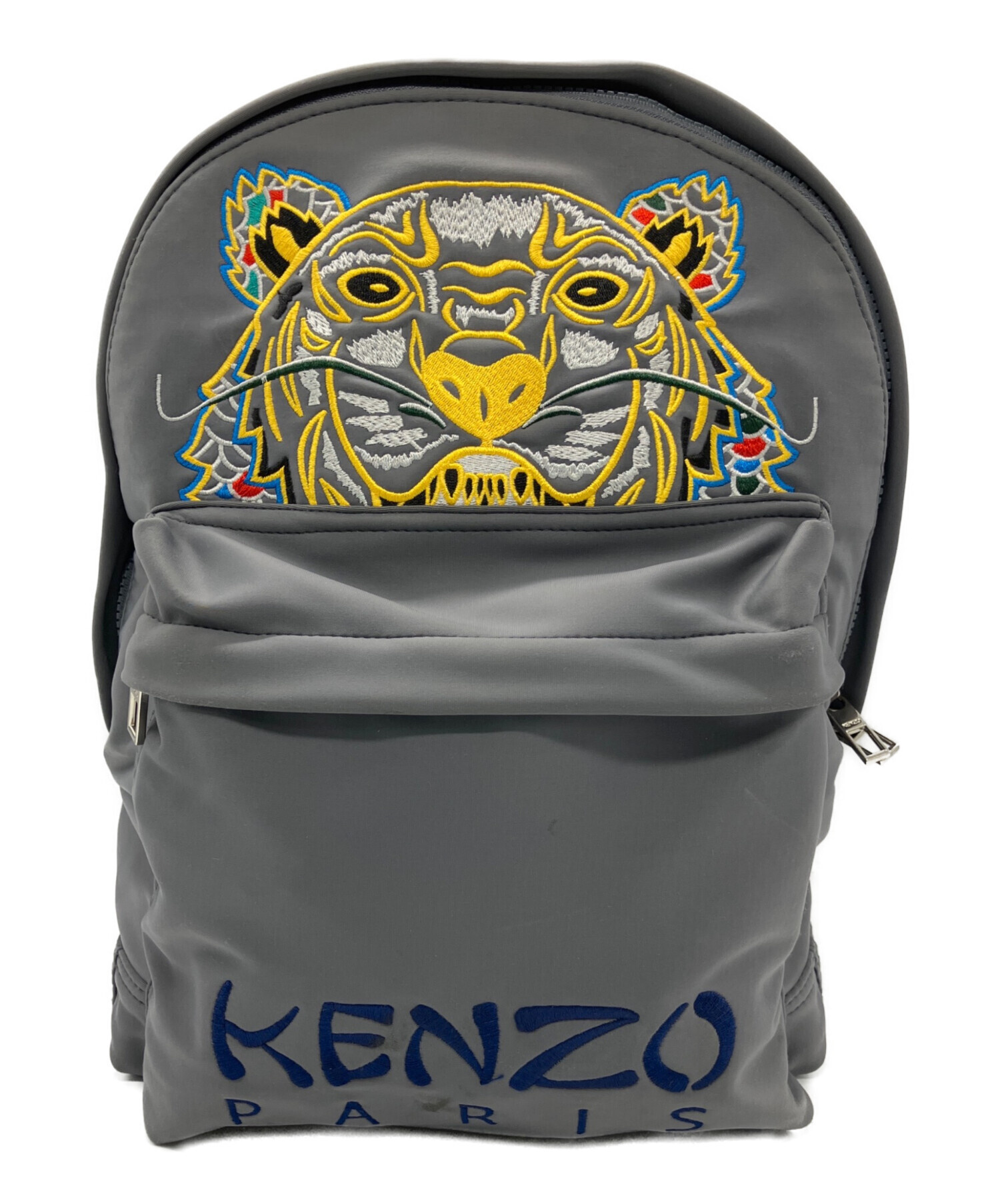 KENZO ケンゾー タイガー刺繍 リュック バックパック ブルー 虎 ロゴ 中古・古着通販】KENZO (ケンゾー) KENZO タイガー刺繍リュック