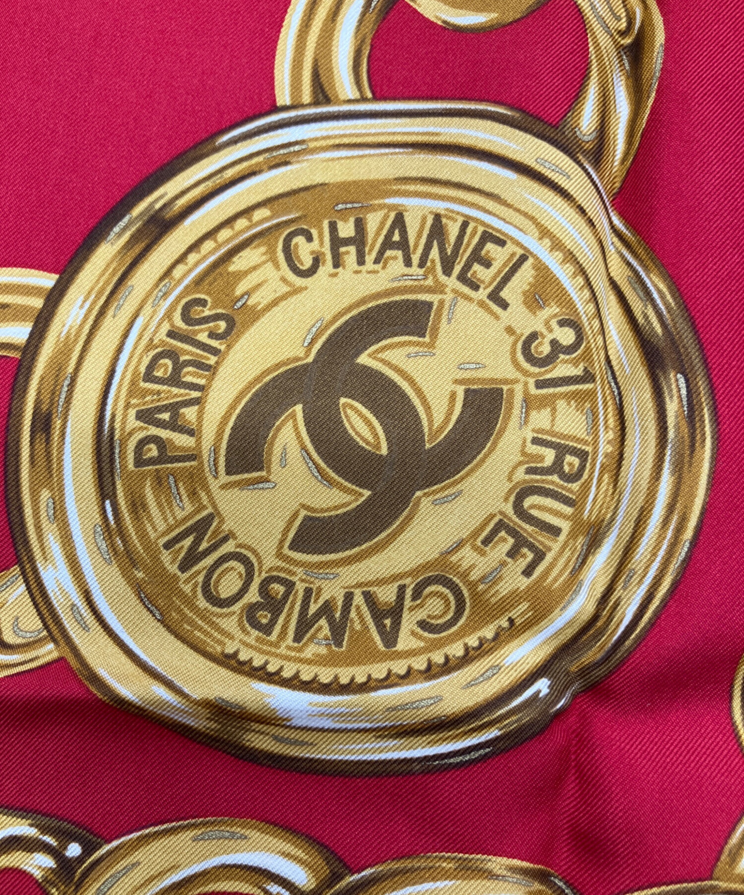 中古・古着通販】CHANEL (シャネル) CHANEL スカーフ レッド｜ブランド