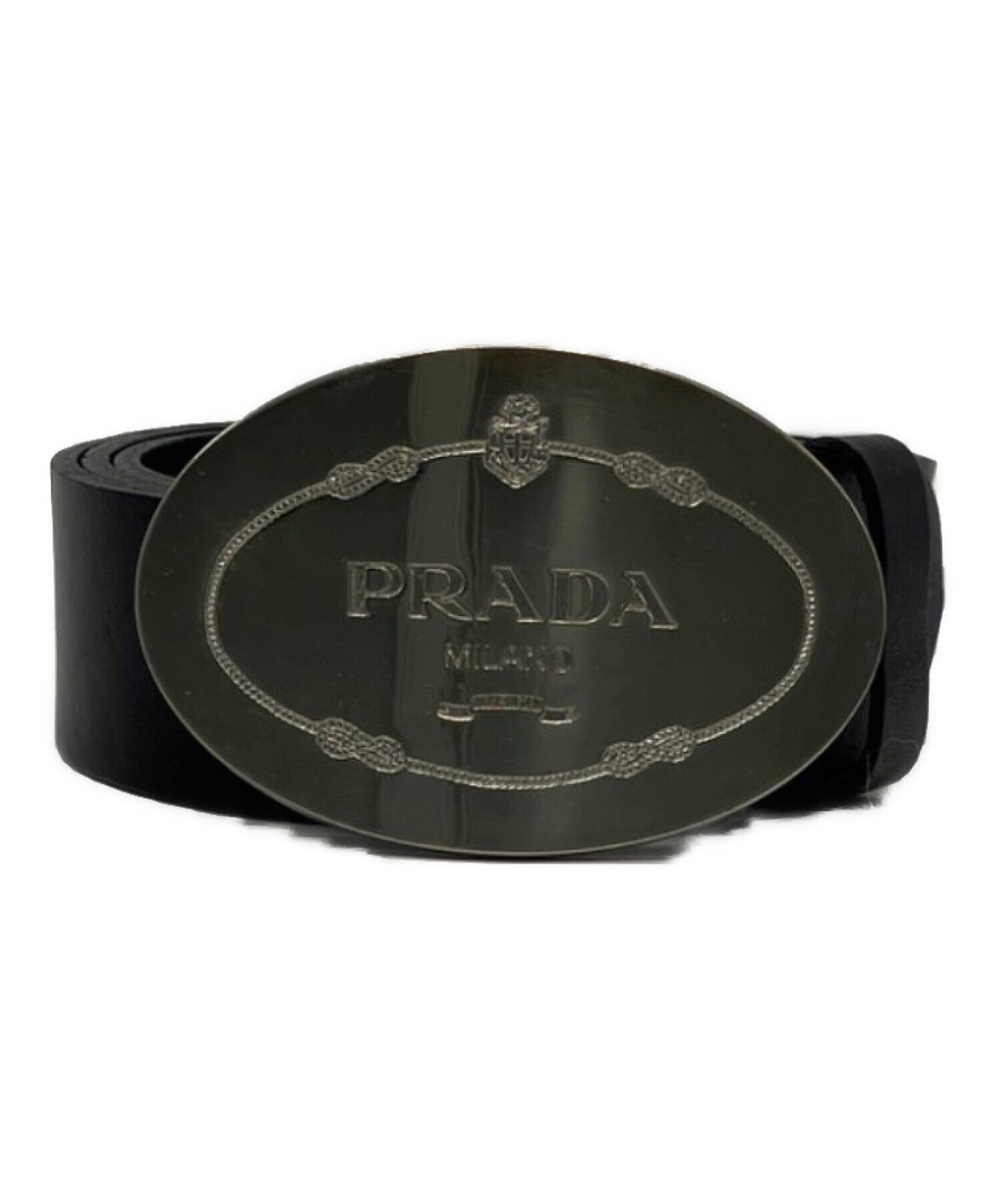 中古・古着通販】PRADA (プラダ) PRADA バックルベルト ブラック