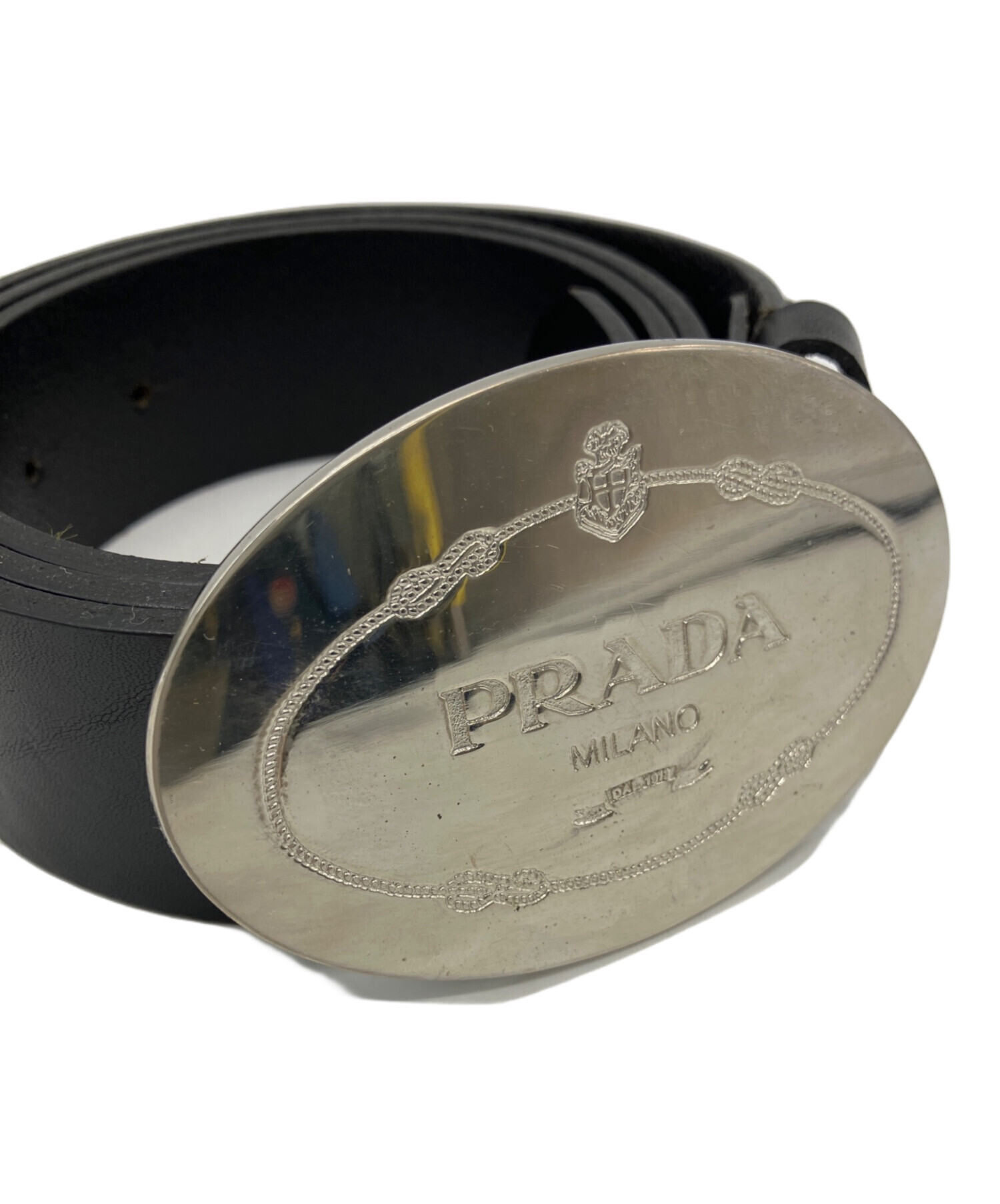 中古・古着通販】PRADA (プラダ) PRADA バックルベルト ブラック