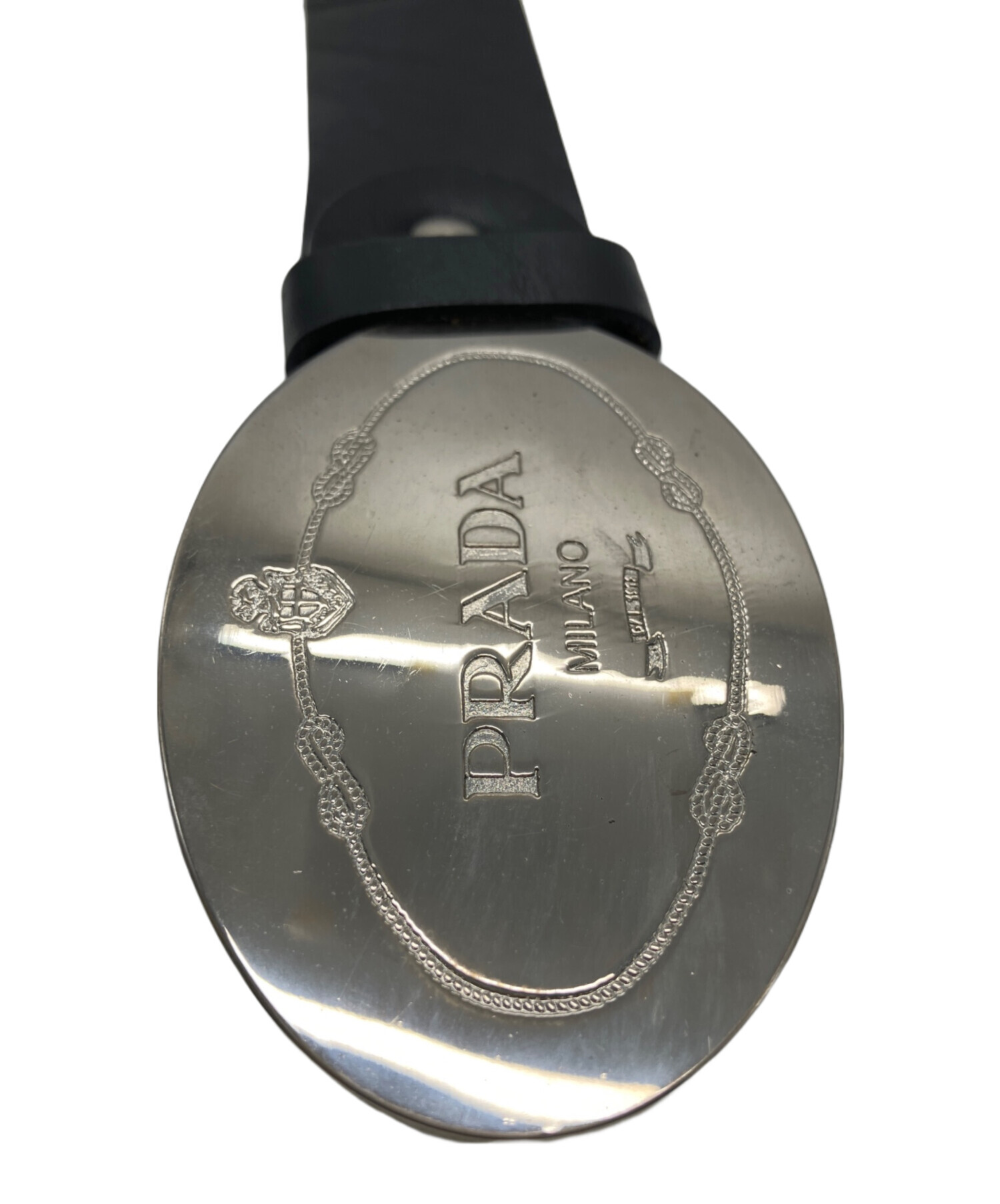 中古・古着通販】PRADA (プラダ) PRADA バックルベルト ブラック