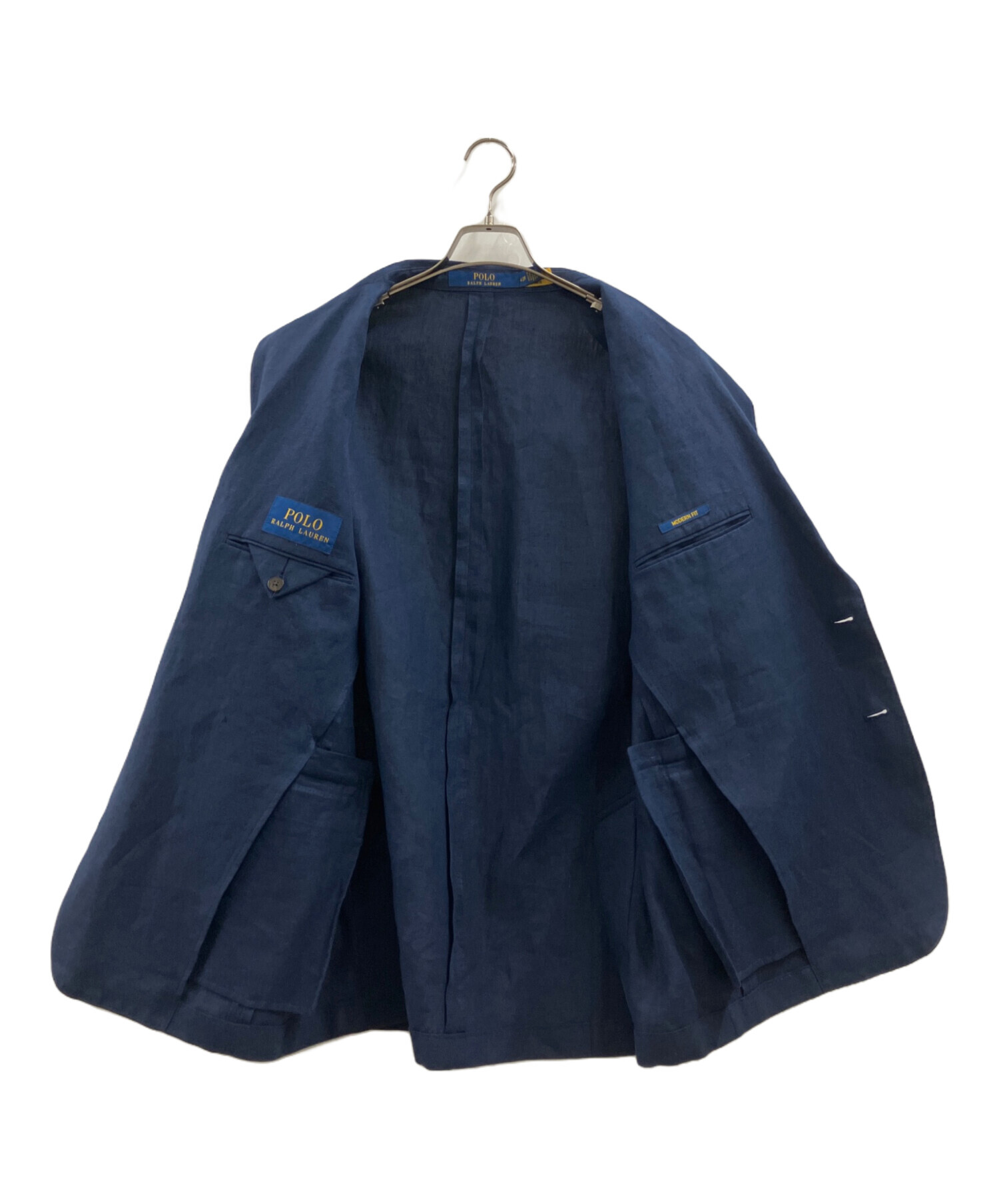 Polo Ralph Lauren ネイビー テーラードジャケット　42R 中古・古着通販】POLO RALPH LAUREN (ポロ・ラルフローレン) リネン