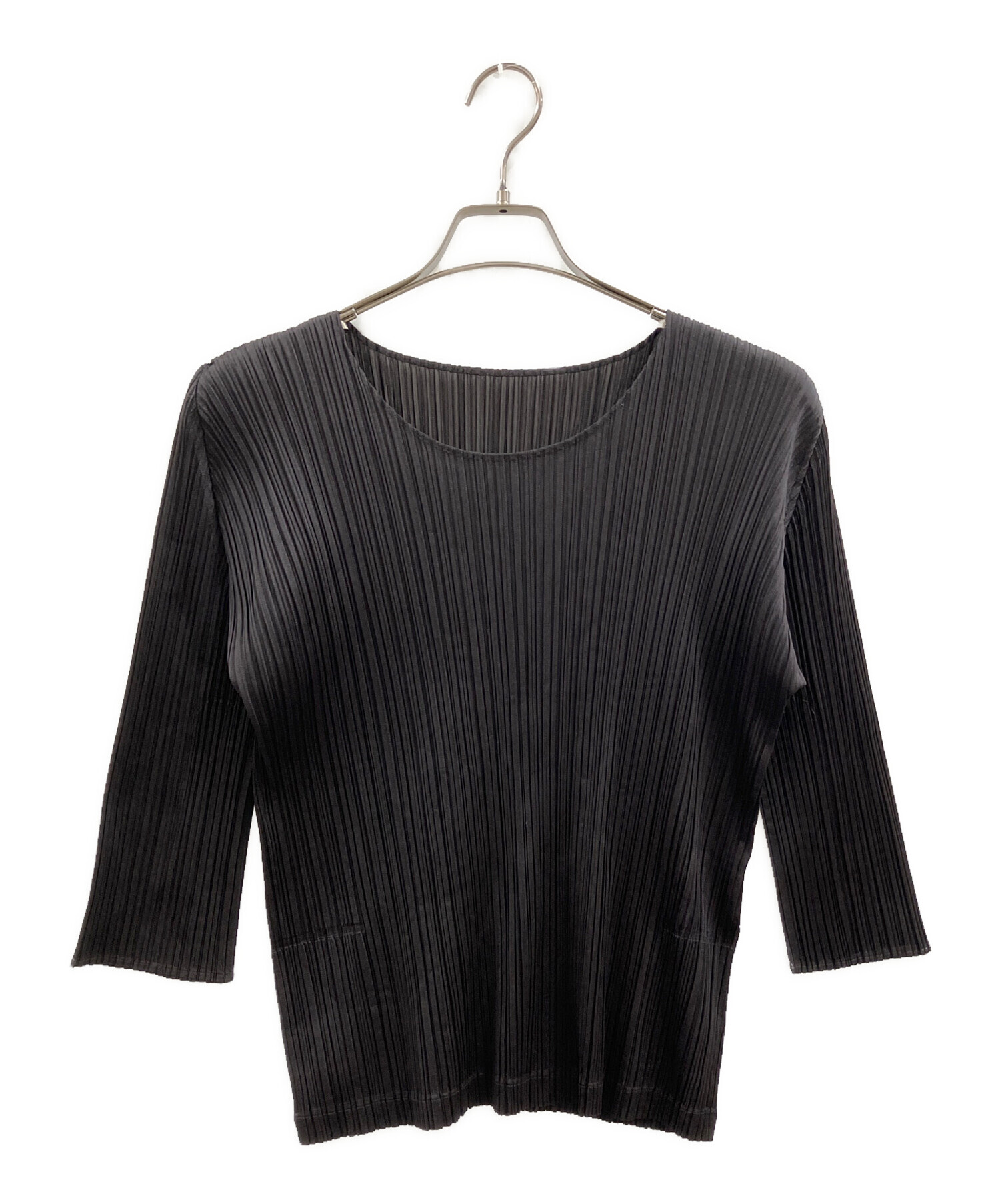 PLEATS PLEASE カットソー　長袖　ブラック 中古・古着通販】PLEATS PLEASE (プリーツプリーズ) PLEATS PLEASE