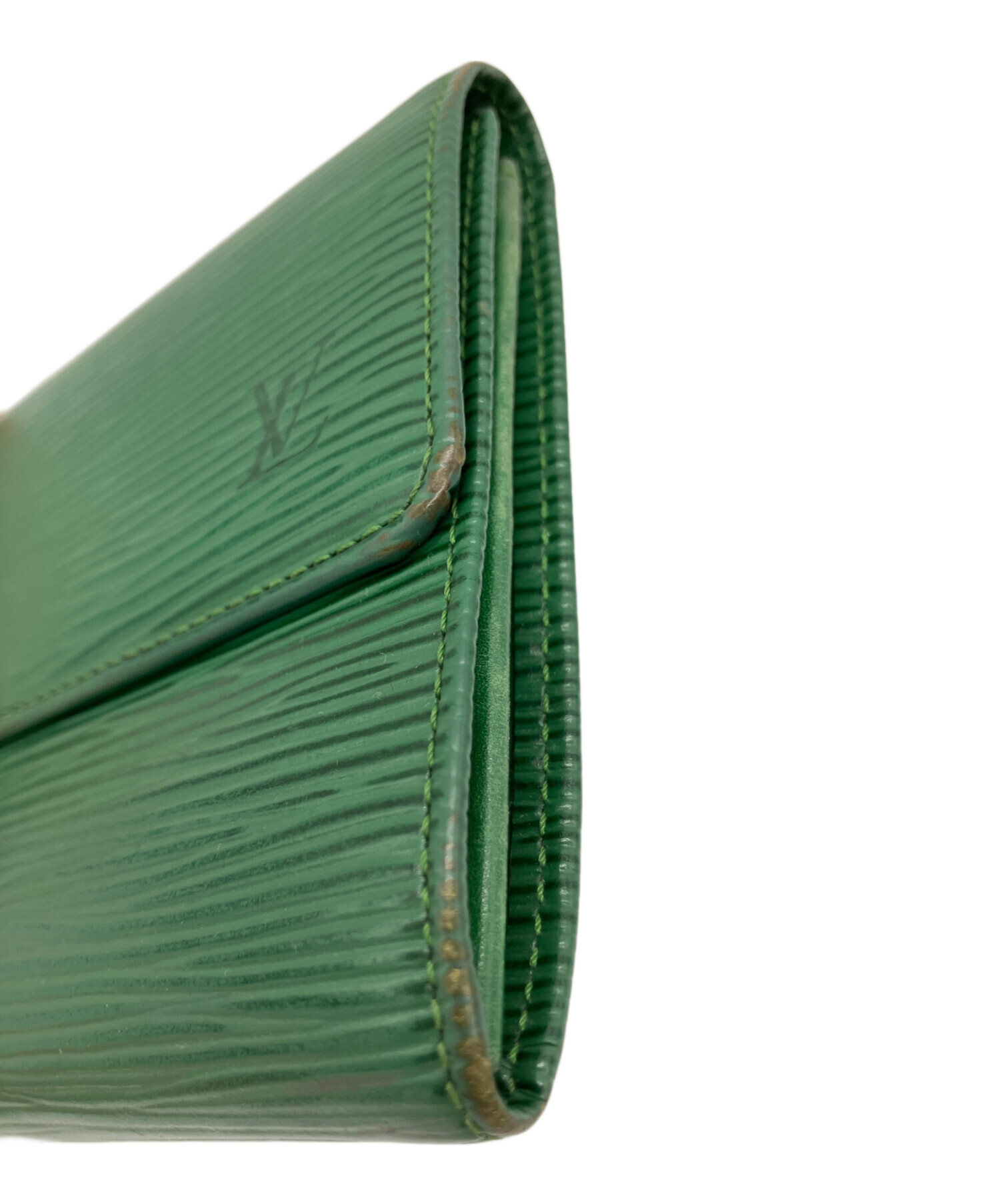 Louis Vuitton エピ 長財布 グリーン系／エンボス加工／正規品 Louis Vuitton エピ 長財布 グリーン系／エンボス加工／正規品