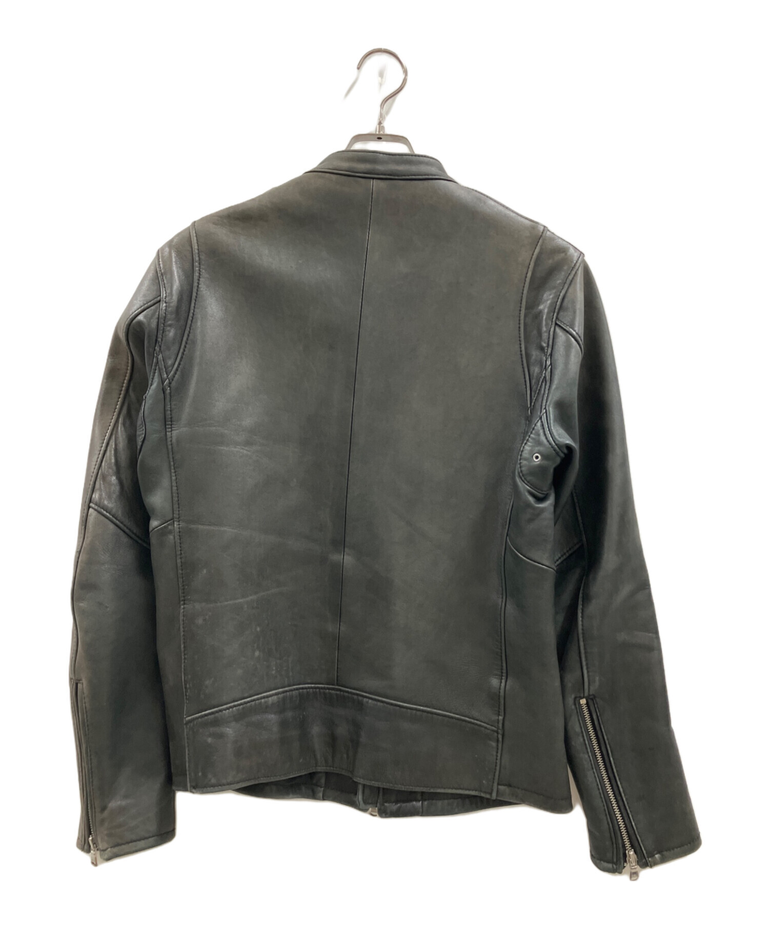 BEAUTY&YOUTH ブラックシングルライダースジャケット　美品　サイズL 中古・古着通販】BEAUTY&YOUTH (ビューティーアンドユース) シングル