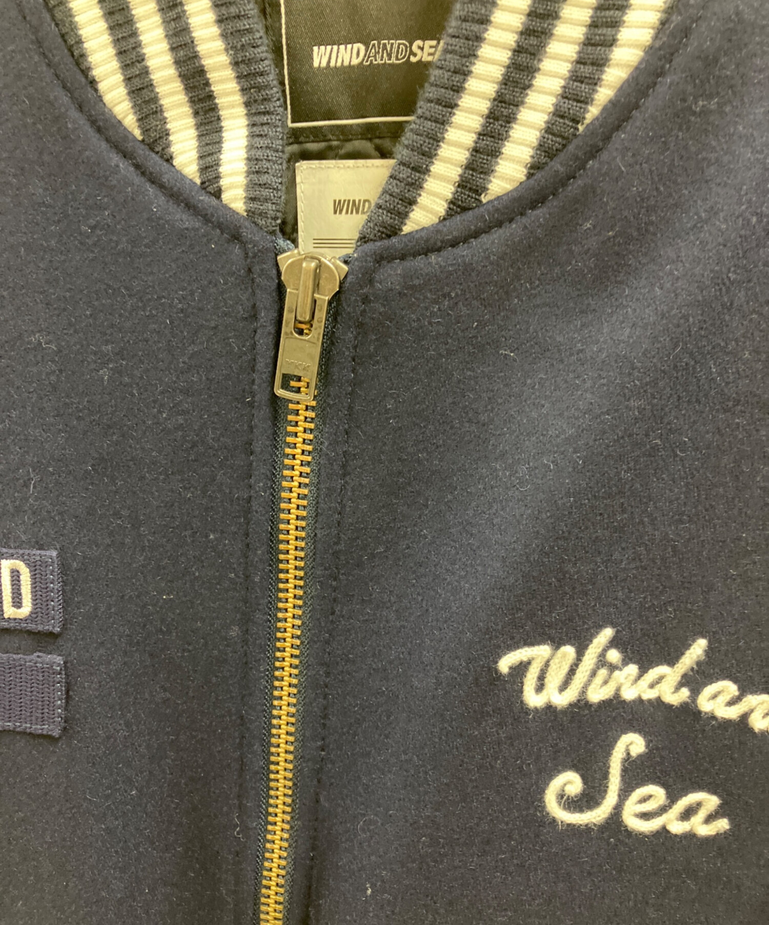 中古・古着通販】WIND AND SEA (ウィンダンシー) スタジャン ネイビー