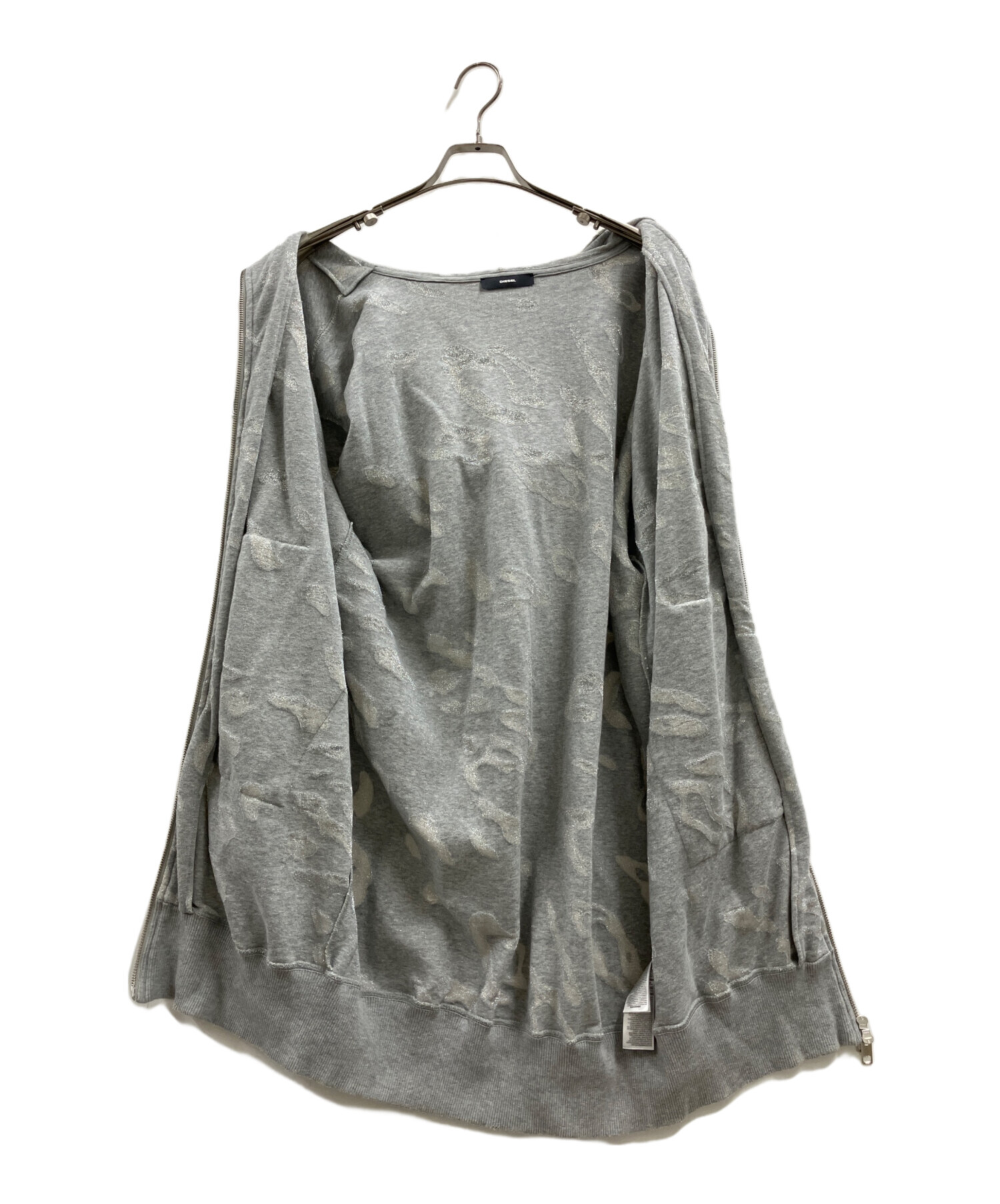 中古・古着通販】DIESEL (ディーゼル) ダメージ加工ジップパーカー