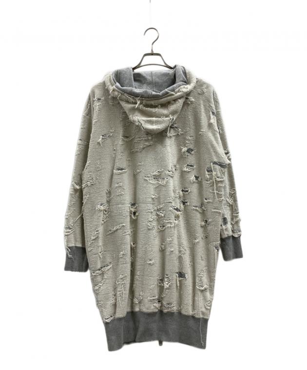 中古・古着通販】DIESEL (ディーゼル) ダメージ加工ジップパーカー