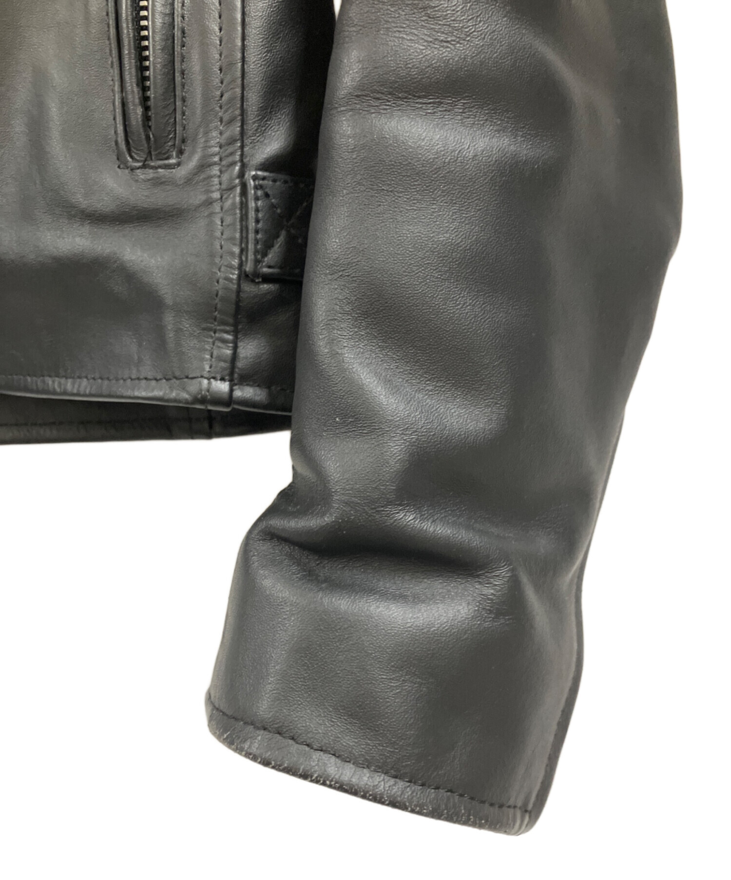 【美品】リューグー レザー ライダース ジャケット グレー LL 中古・古着通販】LIUGOO LEATHERS (リューグーレザーズ) シングル
