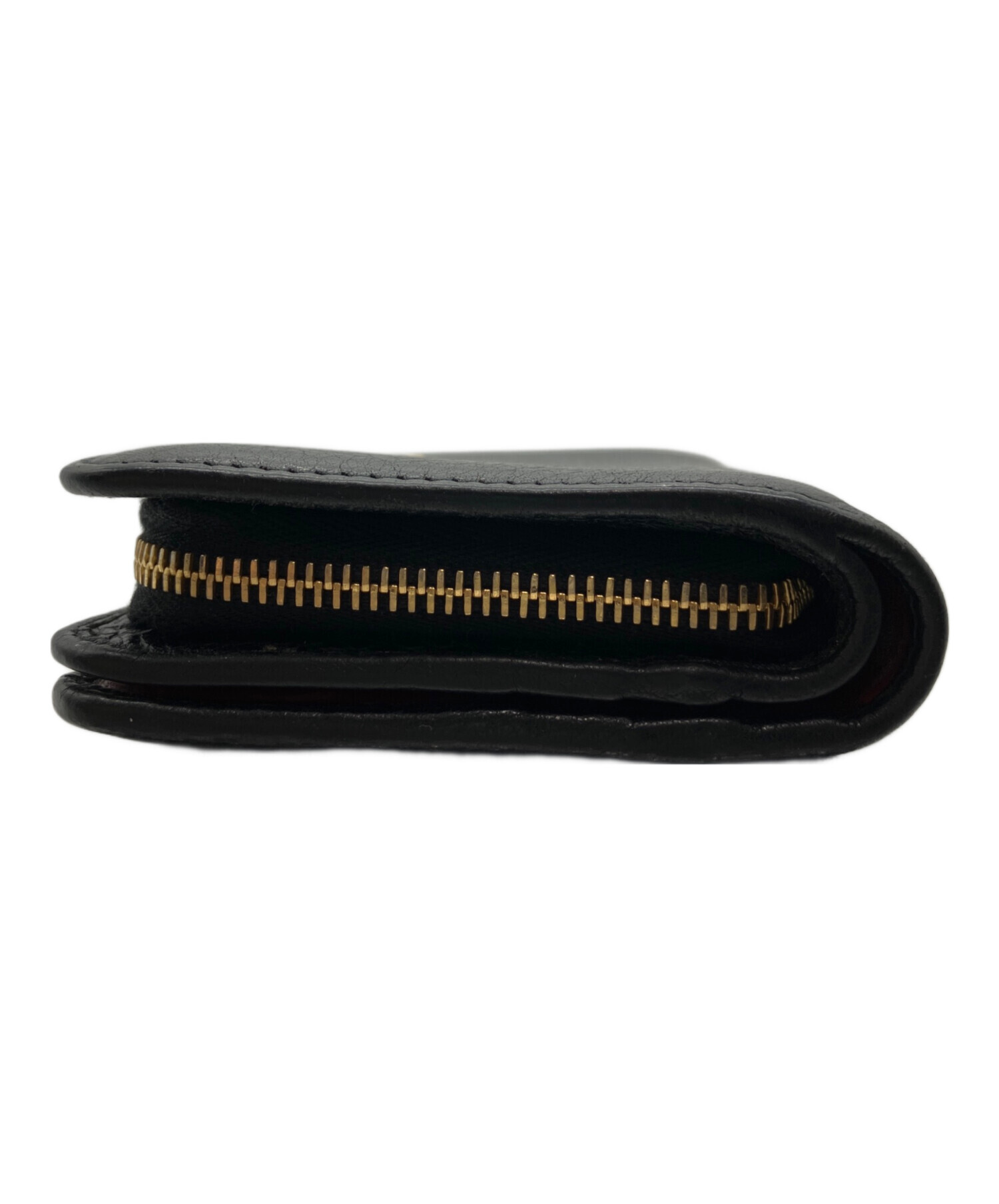 中古・古着通販】PRADA (プラダ) 2つ折り財布 ブラック×レッド