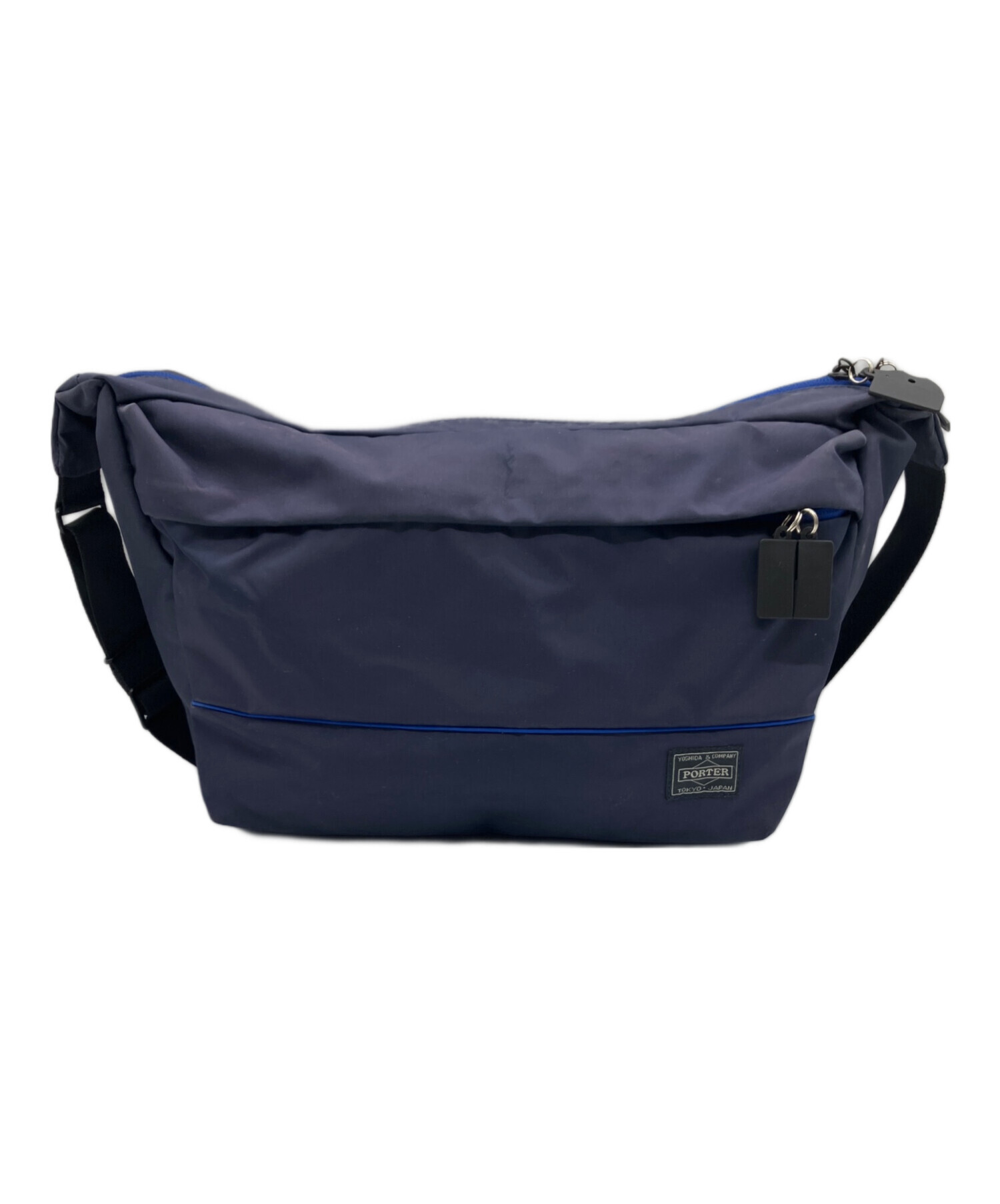 美品　PORTERGIRL ポーターガール ムース ショルダー L ネイビー 中古・古着通販】PORTER GIRL (ポーターガール) PORTER GIRL MOUSSE