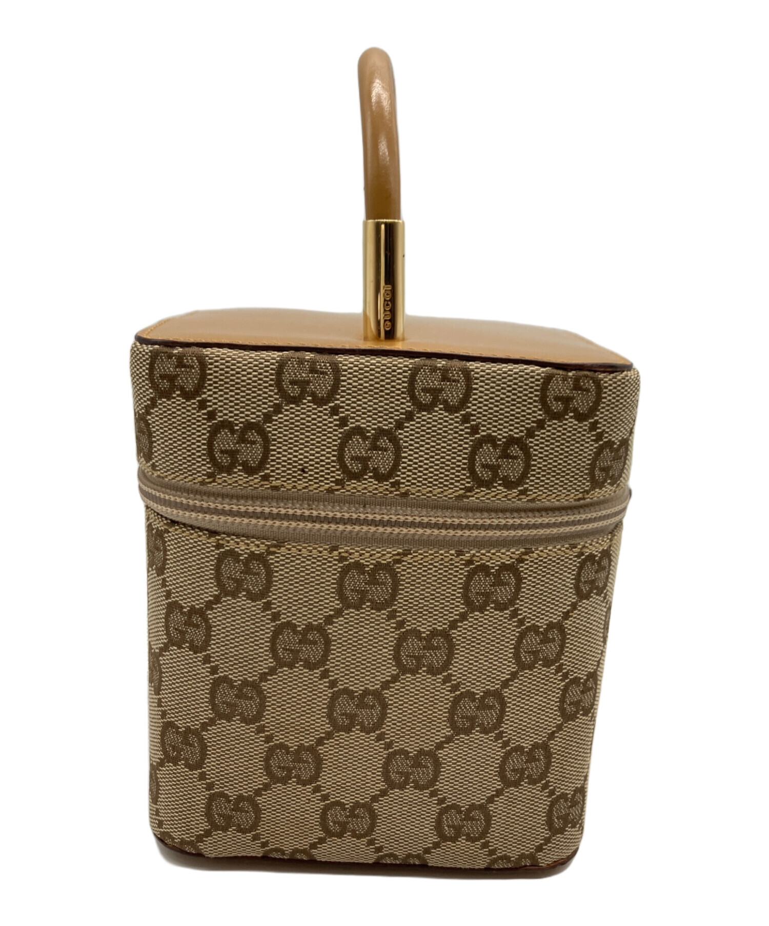 グッチ　ポーチ　バニティ　ハンドバッグ 中古・古着通販】GUCCI (グッチ) GUCCI バニティバッグ ベージュ