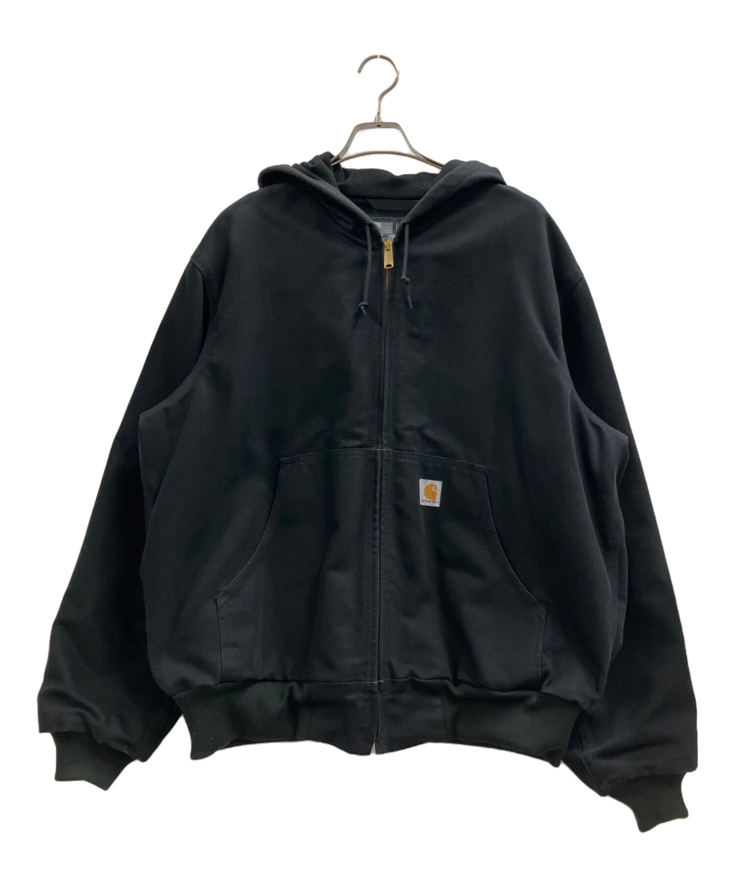 H*️様 Carhartt アクティブジャケット ブラック Lサイズ 中古・古着通販】CarHartt (カーハート) ダックアクティブジャケット