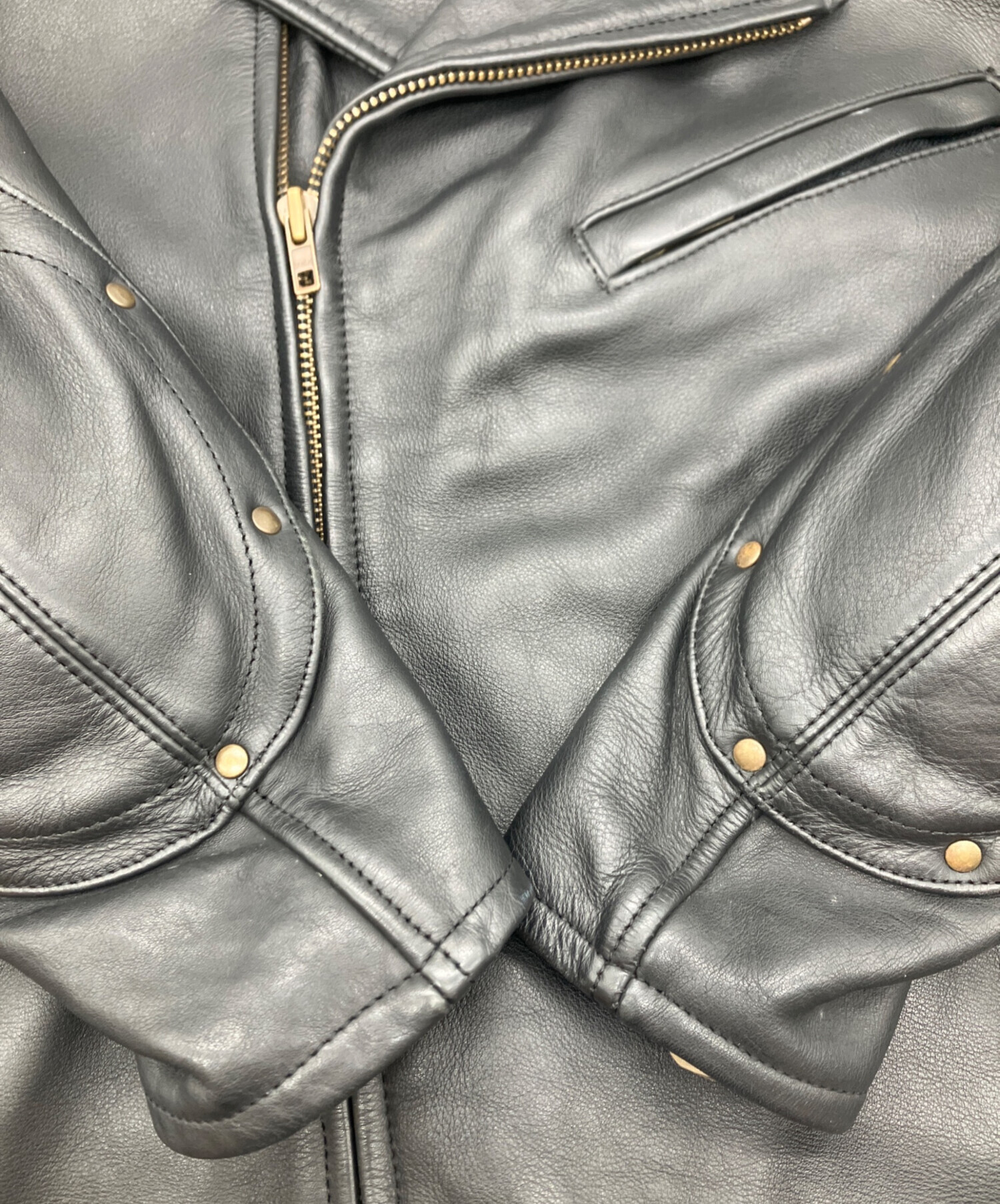 中古・古着通販】NANKAI (ナンカイ) レザーライダースジャケット
