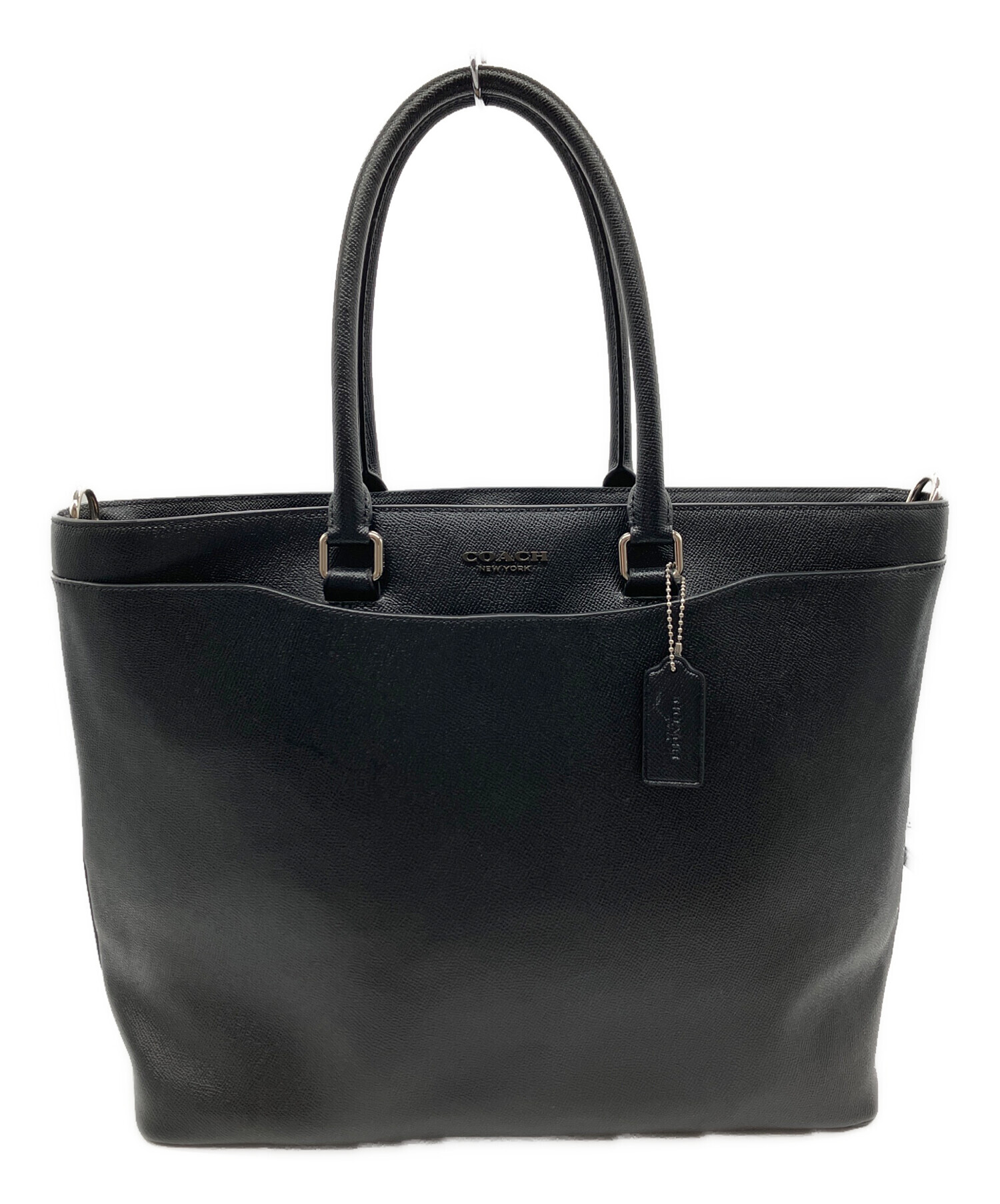 【美品】COACH コーチ ブラック レザー トートバッグ 中古・古着通販】COACH (コーチ) COACH トートバッグ ブラック