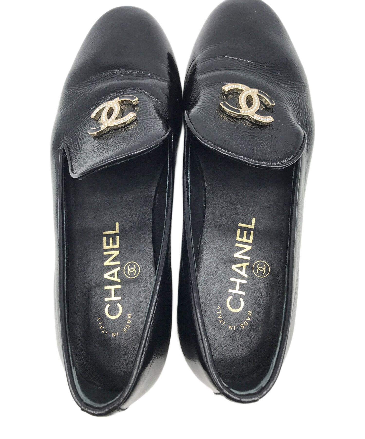 CHANELシャネル オペラシューズ36 シャネル フラットシューズ オペラシューズ エナメル レディース