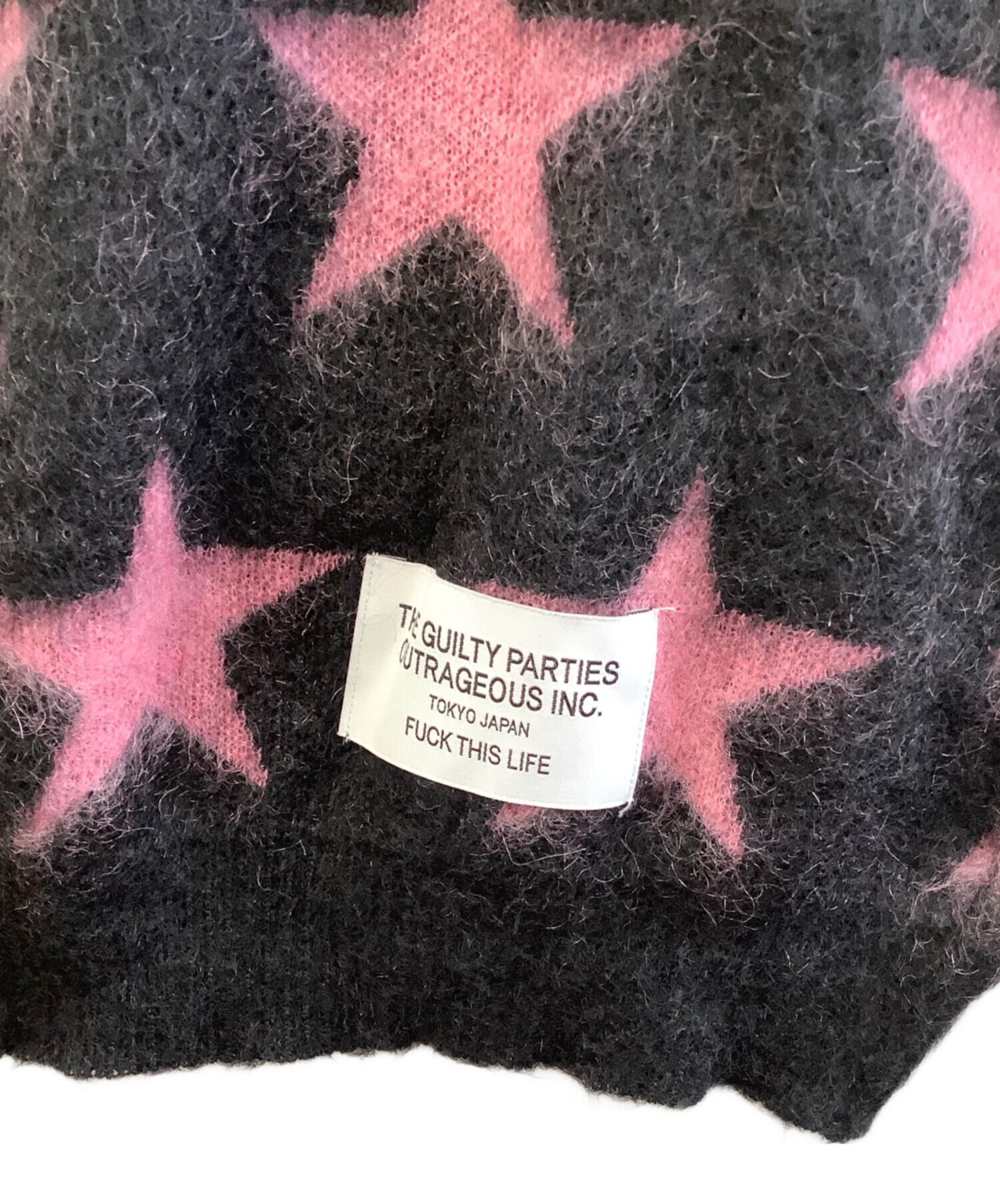 ワコマリア　スター柄モヘアカーディガン WACKO MARIA ワコマリア 星柄 スター モヘア カーディガン