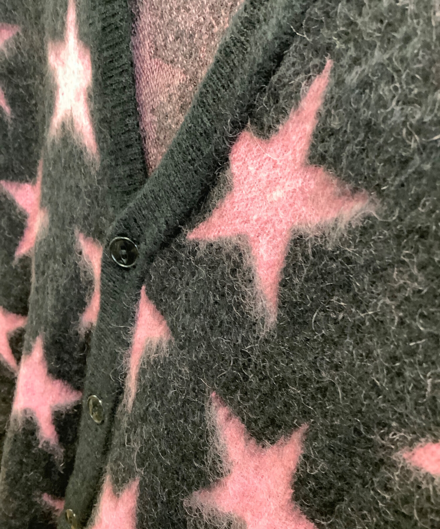 ワコマリア　スター柄モヘアカーディガン WACKO MARIA ワコマリア 星柄 スター モヘア カーディガン