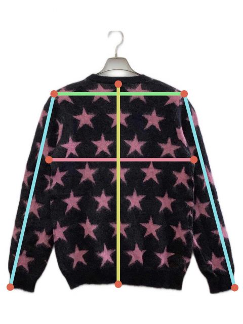 WACKOMARIAスター柄モヘア　カーディガン WACKOMARIAスター柄モヘア カーディガン