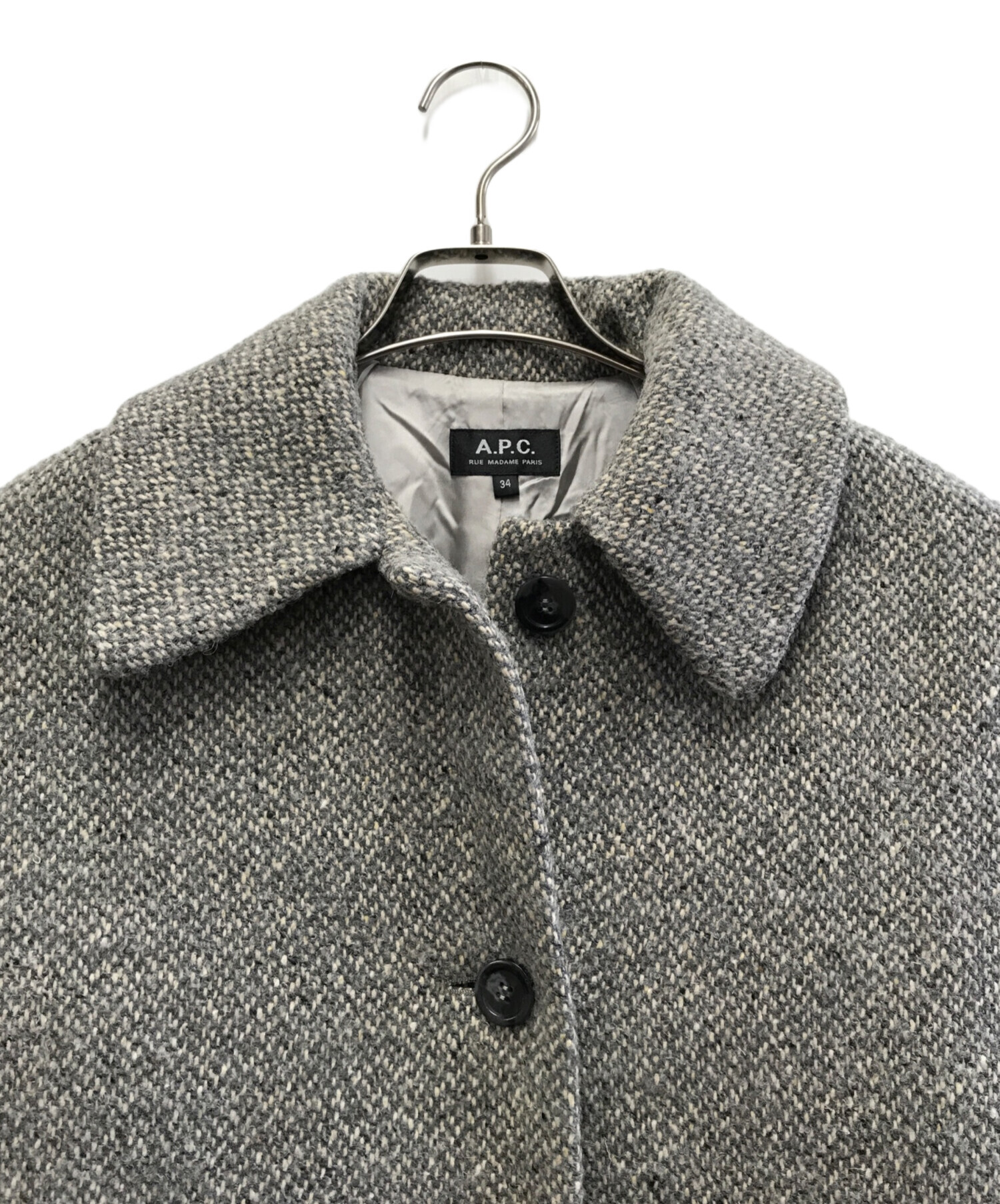 中古・古着通販】A.P.C. (アーペーセー) ウールコート グレー サイズ