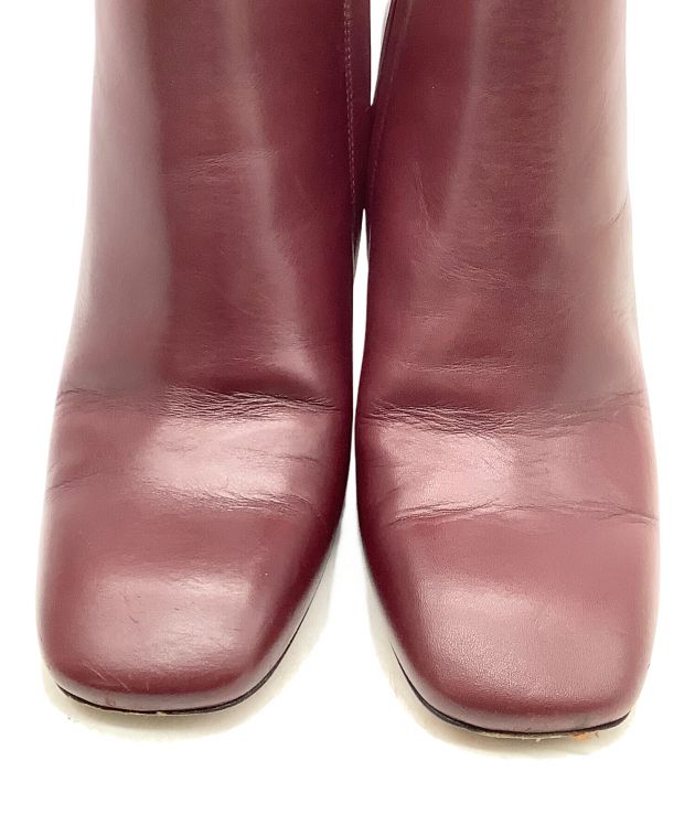 中古・古着通販】CELINE (セリーヌ) ショートブーツ ワインレッド