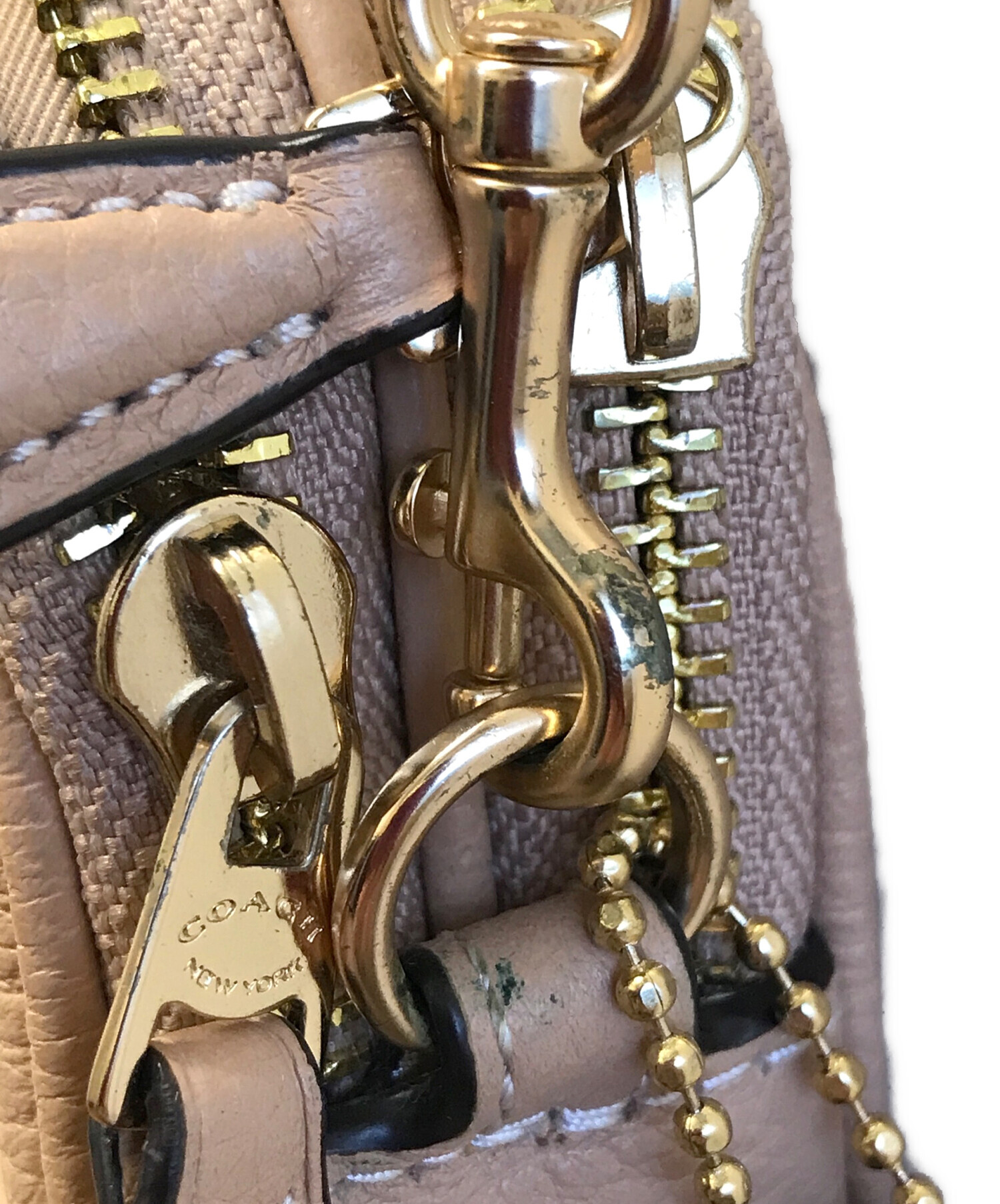 中古・古着通販】COACH (コーチ) ショルダーバッグ ベージュ｜ブランド