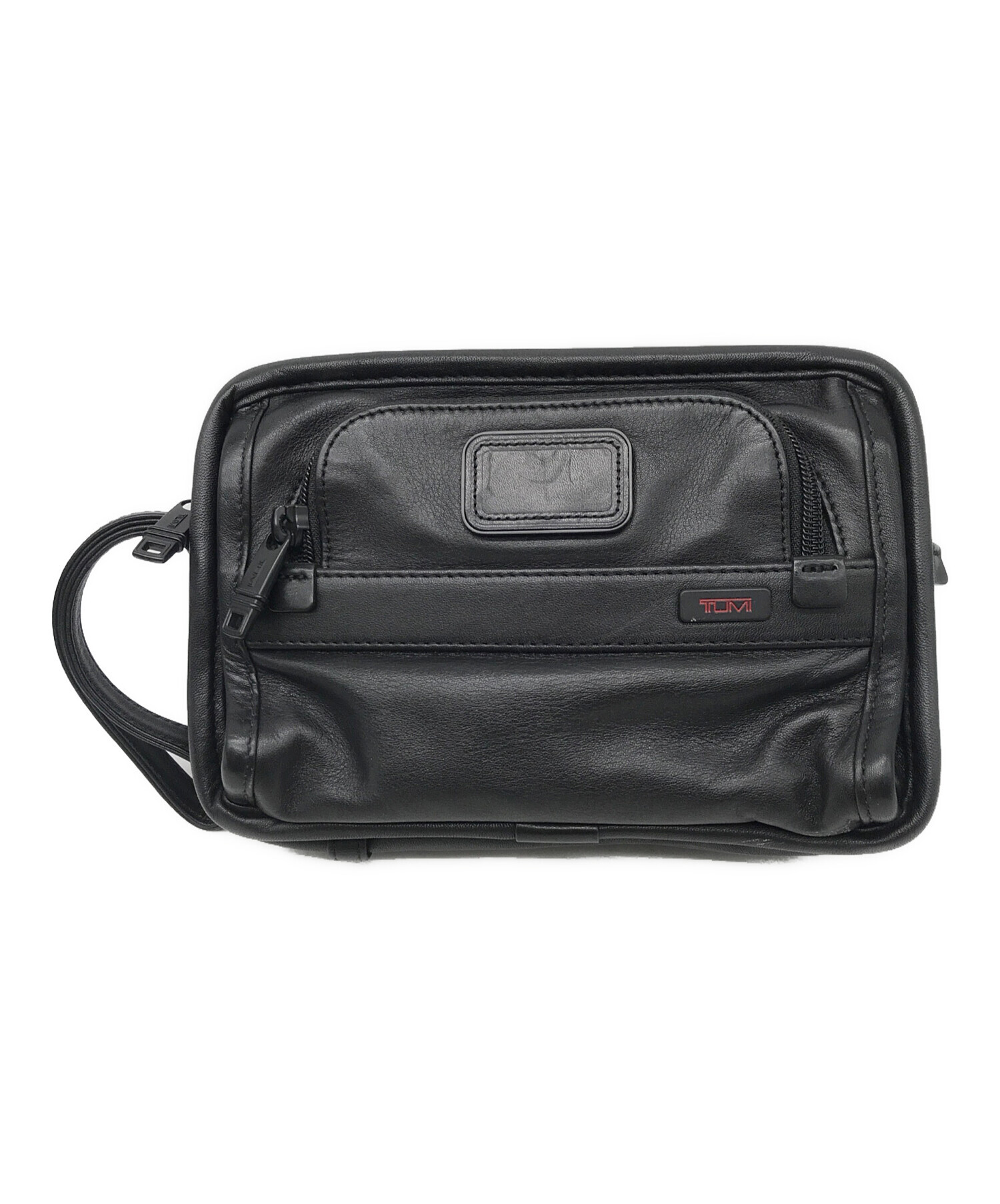 中古・古着通販】TUMI (トゥミ) レザーセカンドバッグ ブラック 