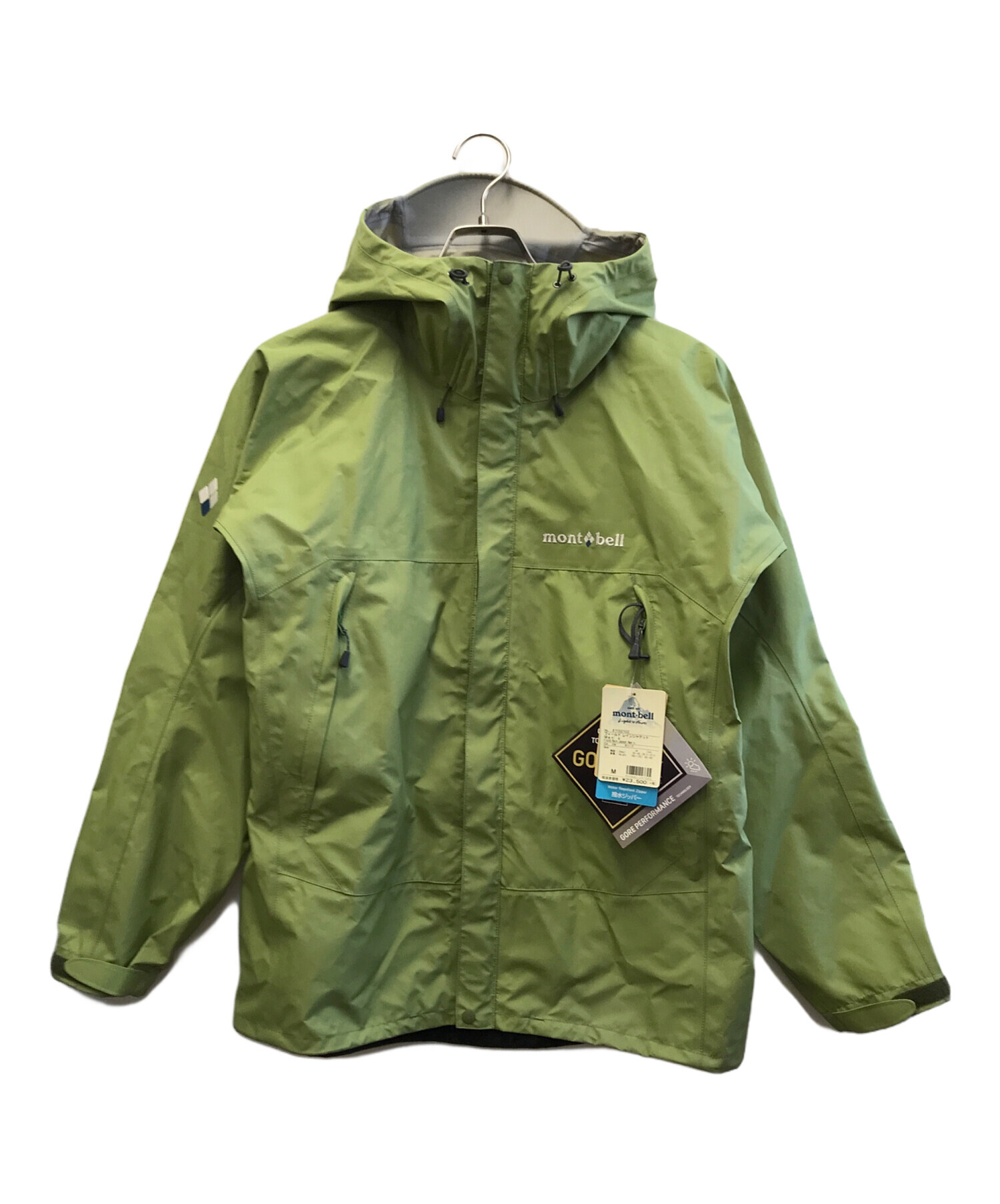00s mont-bellモンベル shell jacket テック　黄緑 mont bell - 00s mont-bell シェルジャケット 田中シェン 黄緑 ドロー