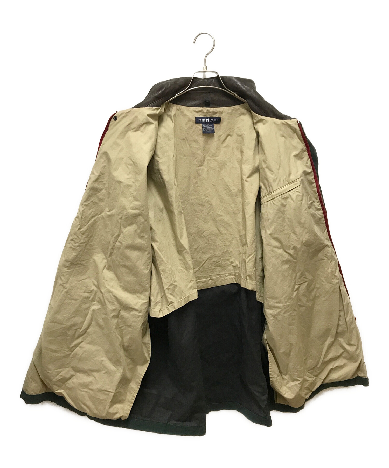 中古・古着通販】NAUTICA (ノーティカ) 襟レザーハンティング