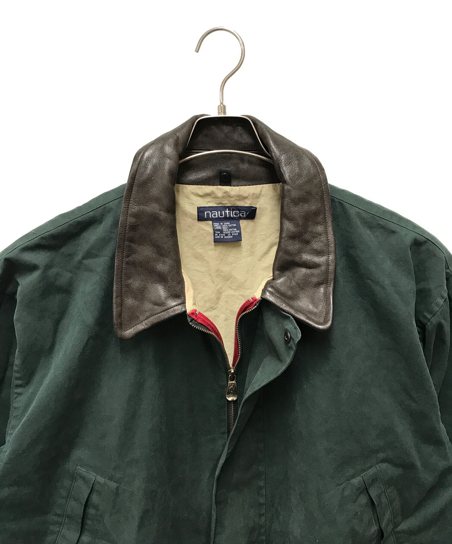 中古・古着通販】NAUTICA (ノーティカ) 襟レザーハンティング