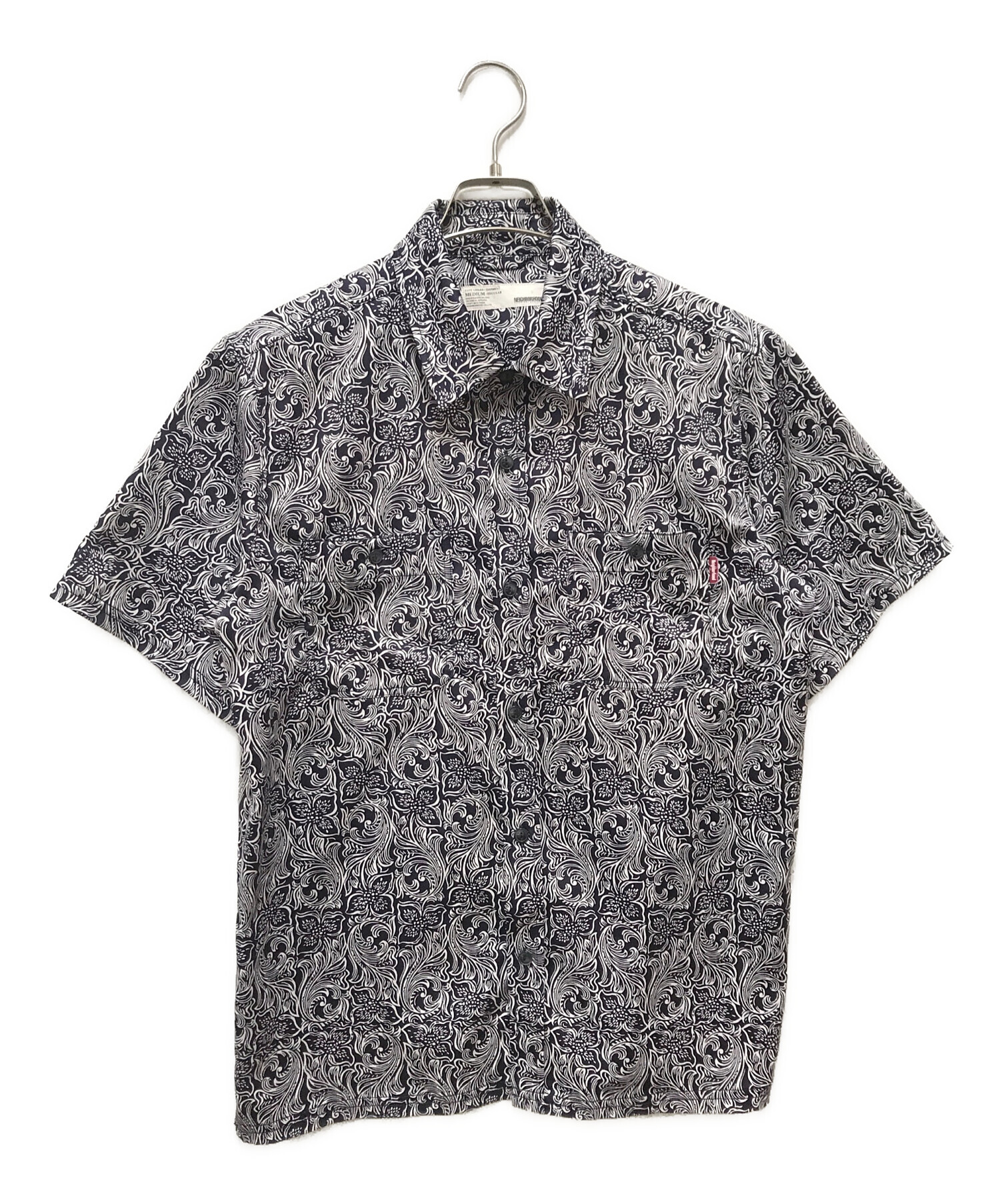 中古・古着通販】NEIGHBORHOOD (ネイバーフッド) S/S総柄シャツ ブルー 